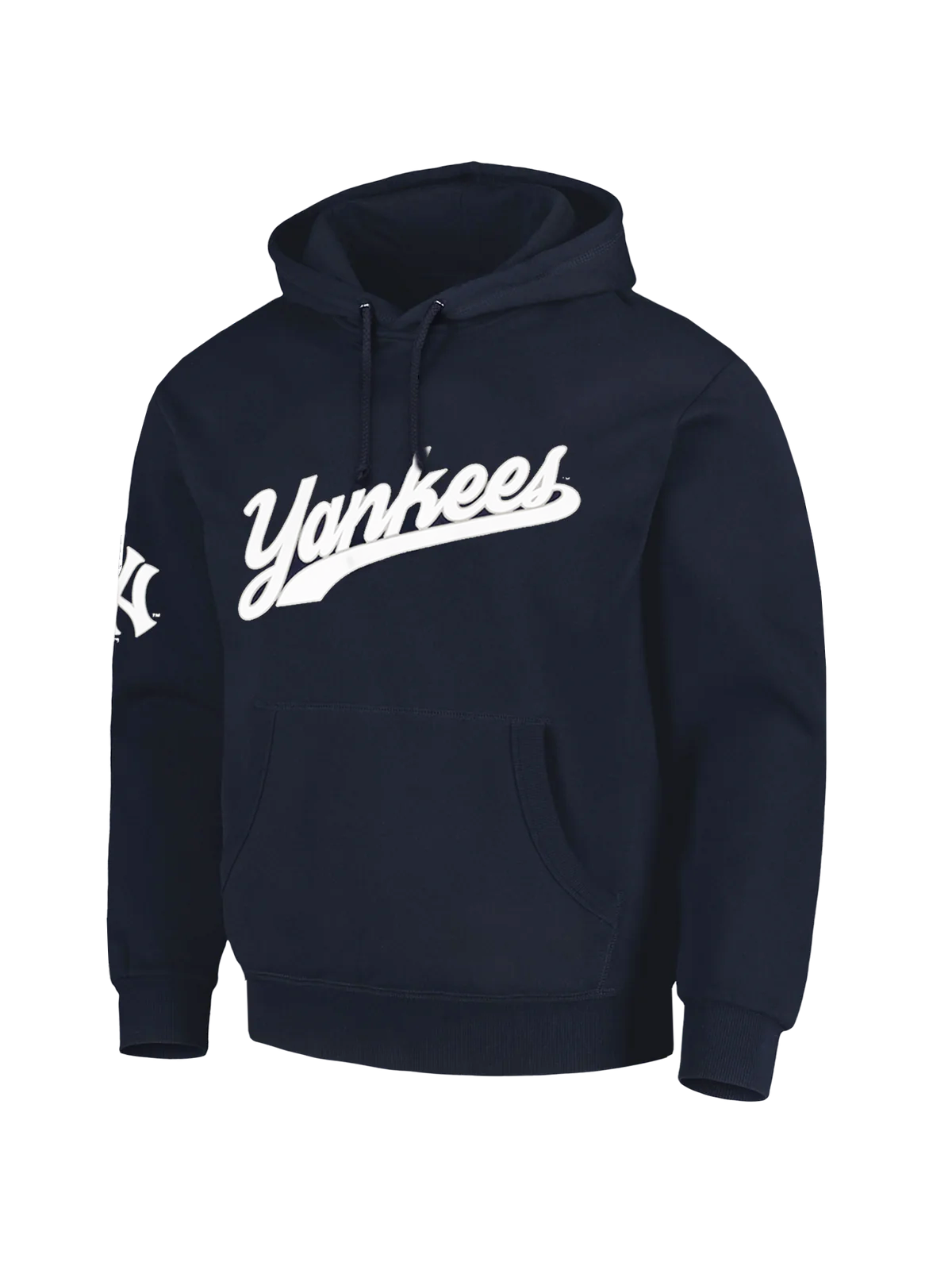 New York Yankees Majestic MLB Script Vintage Hoodie Jumper - Navy