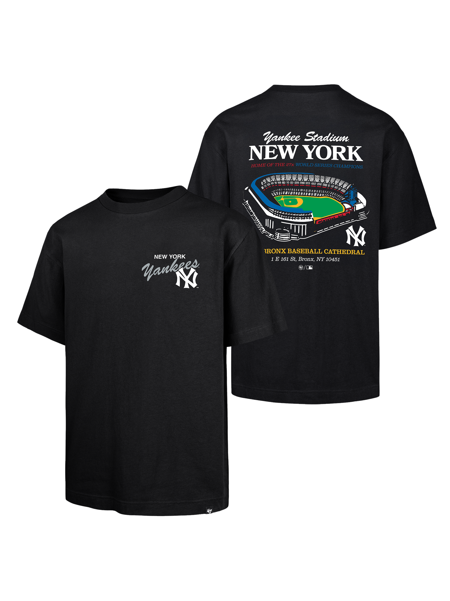 New York Yankees '47 MLB Stadium Vintage Foundation T-Shirt - Black