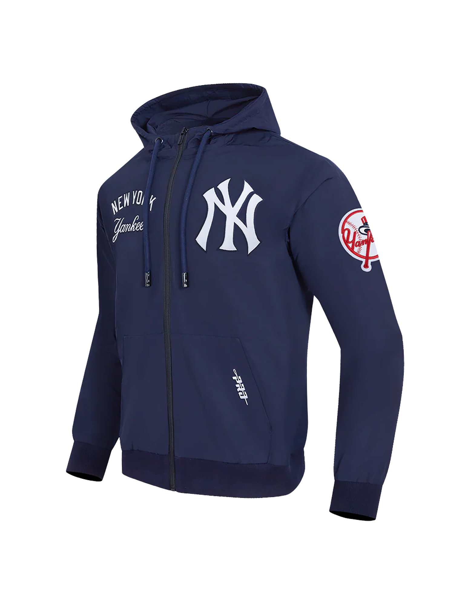New York Yankees Pro Standard MLB Woven Wind Zip Hoodie Jumper - Navy