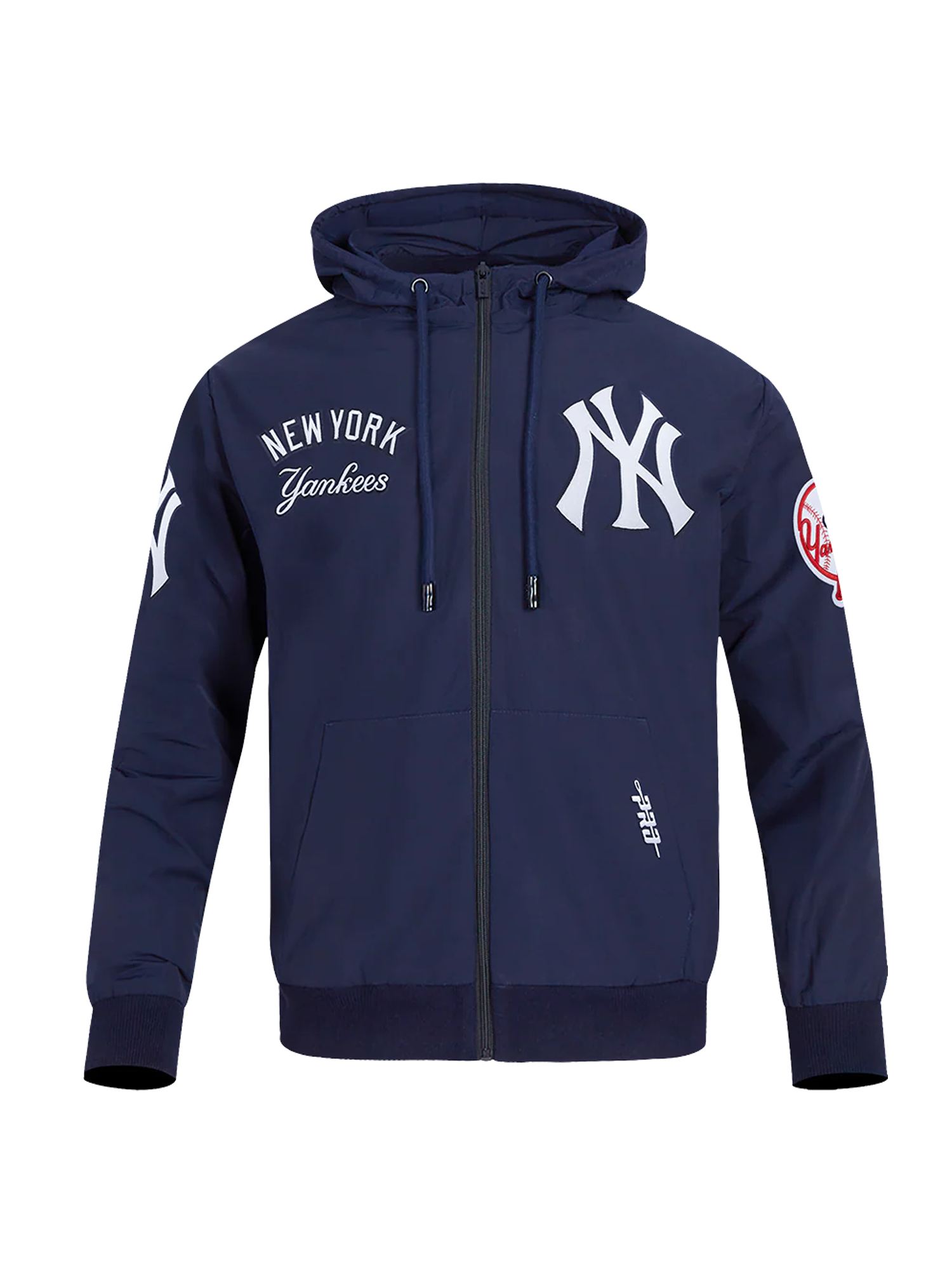 New York Yankees Pro Standard MLB Woven Wind Zip Hoodie Jumper - Navy