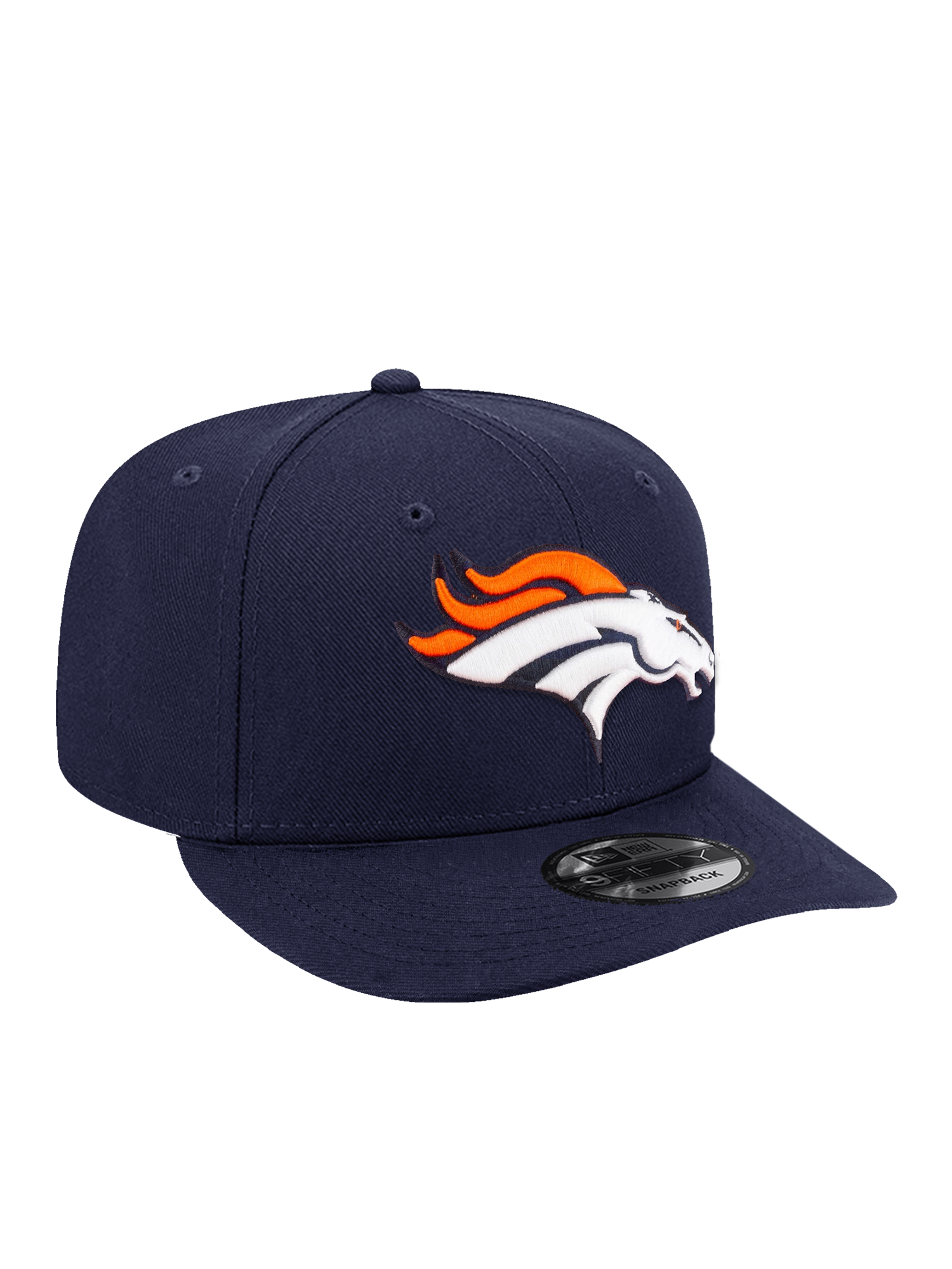 Youths Denver Broncos New Era NFL Team Pre-Curved 9FIFTY Snapback Hat - Navy