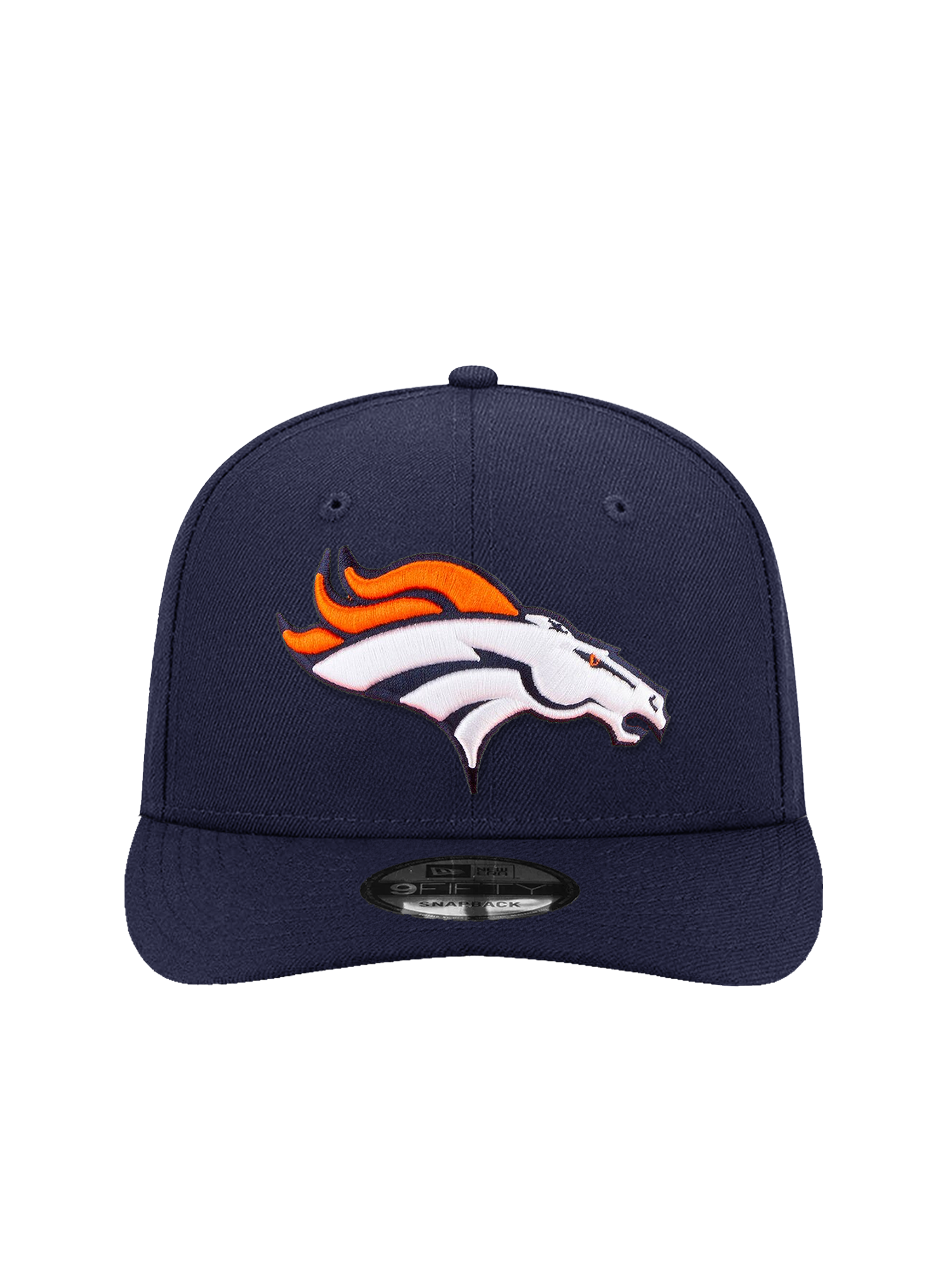 Youths Denver Broncos New Era NFL Team Pre-Curved 9FIFTY Snapback Hat - Navy