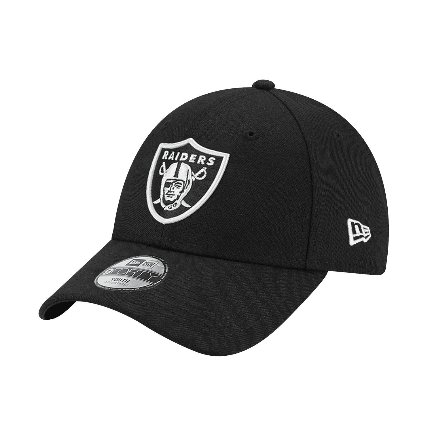 Youths Las Vegas Raiders New Era NFL Team 9FORTY Snapback Hat - Black