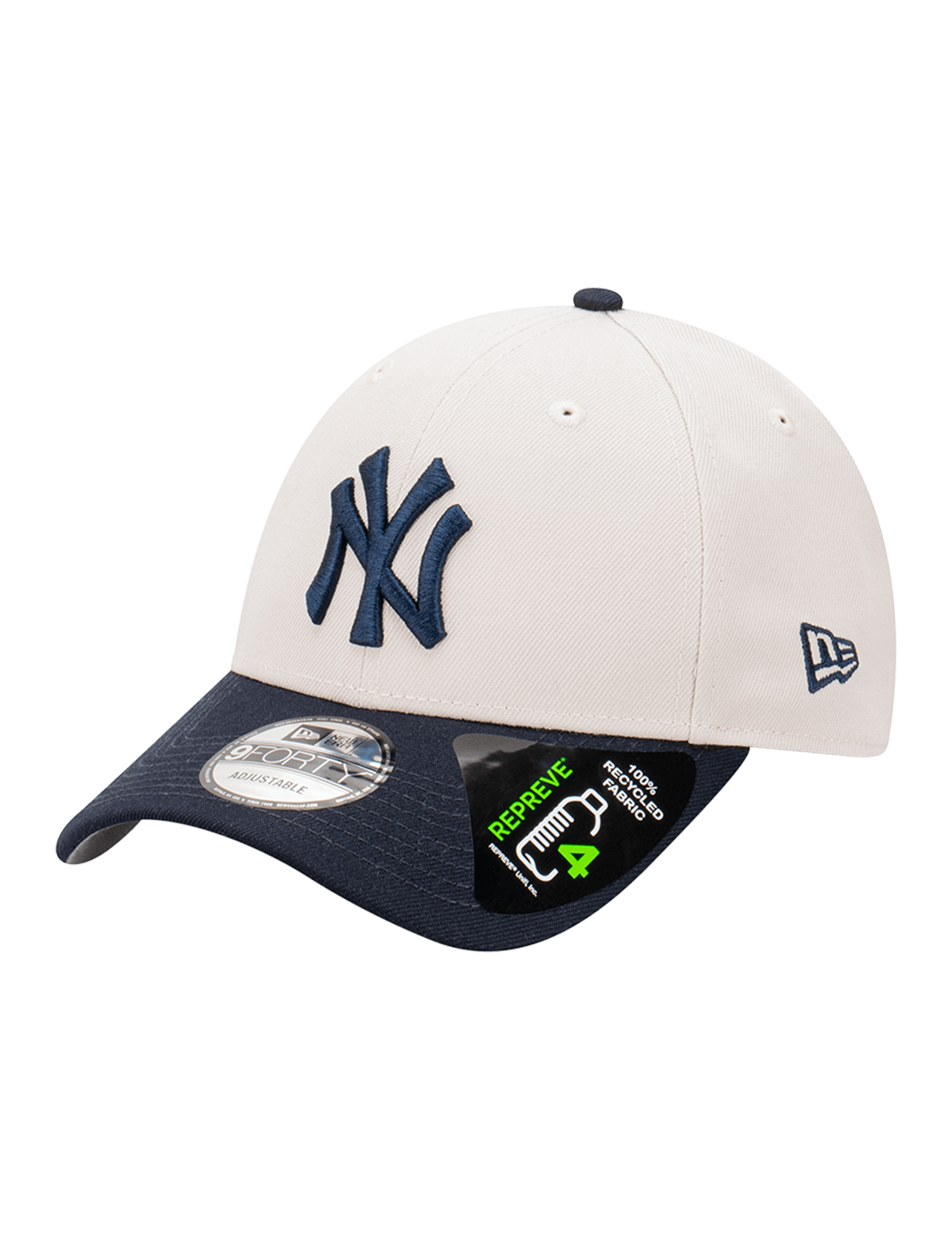 Youths New York Yankees New Era MLB Team 2 Tone Repreve 9FORTY Strapback Hat - Stone
