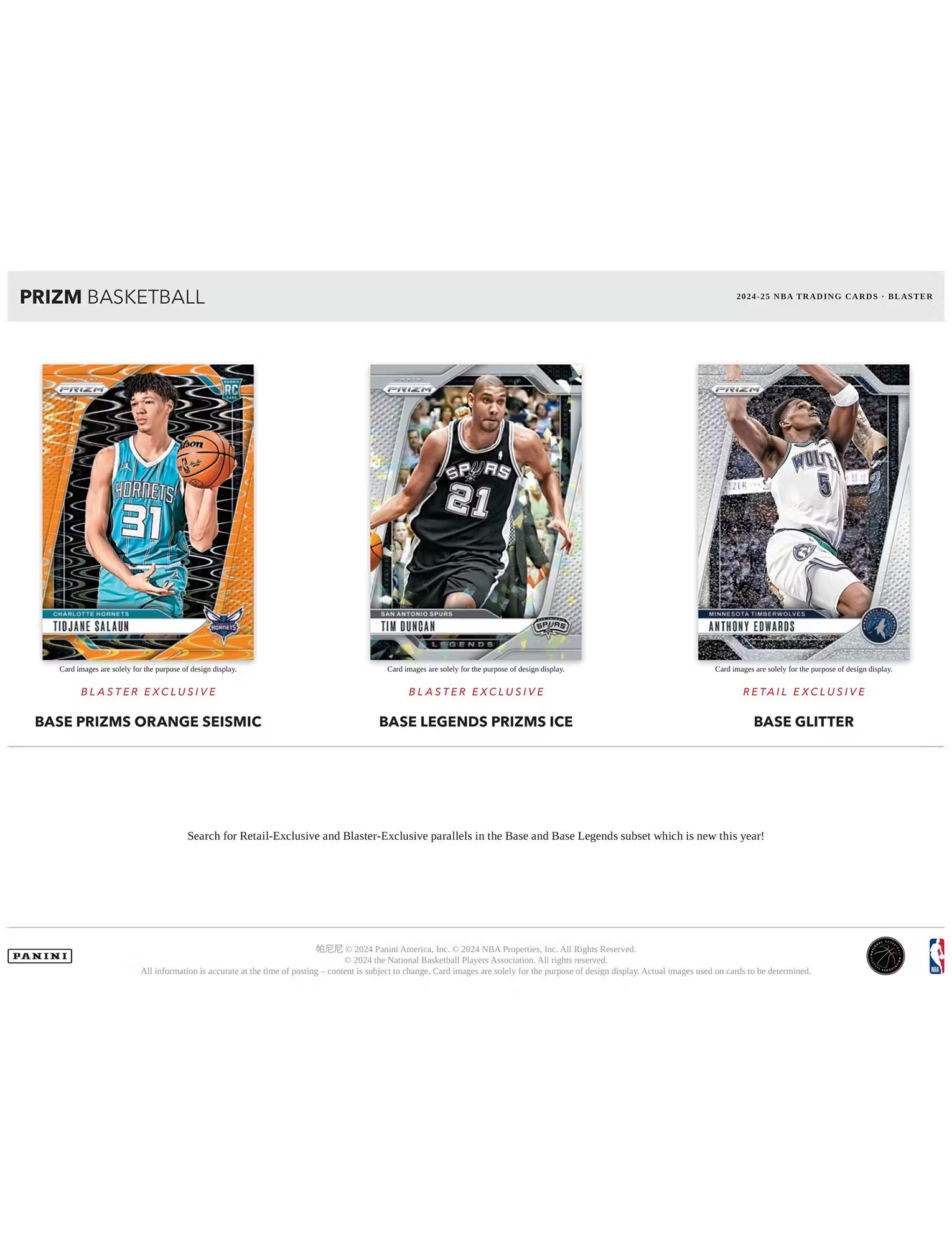 2024-25 NBA Panini Prizm Basketball Trading Card Value Pack