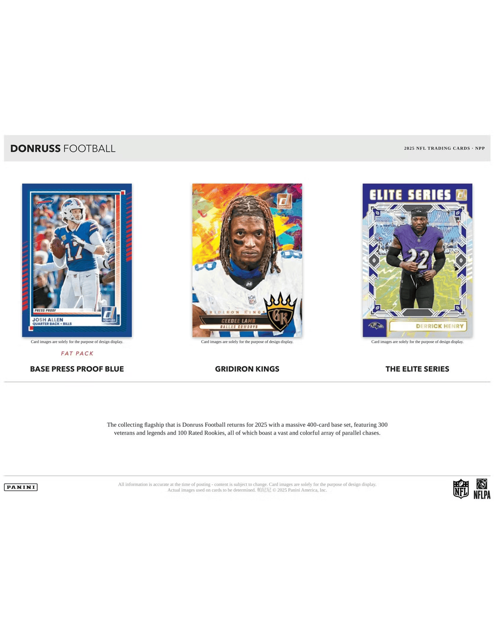 2025 Panini NFL Donruss Football Trading Card Blaster Box