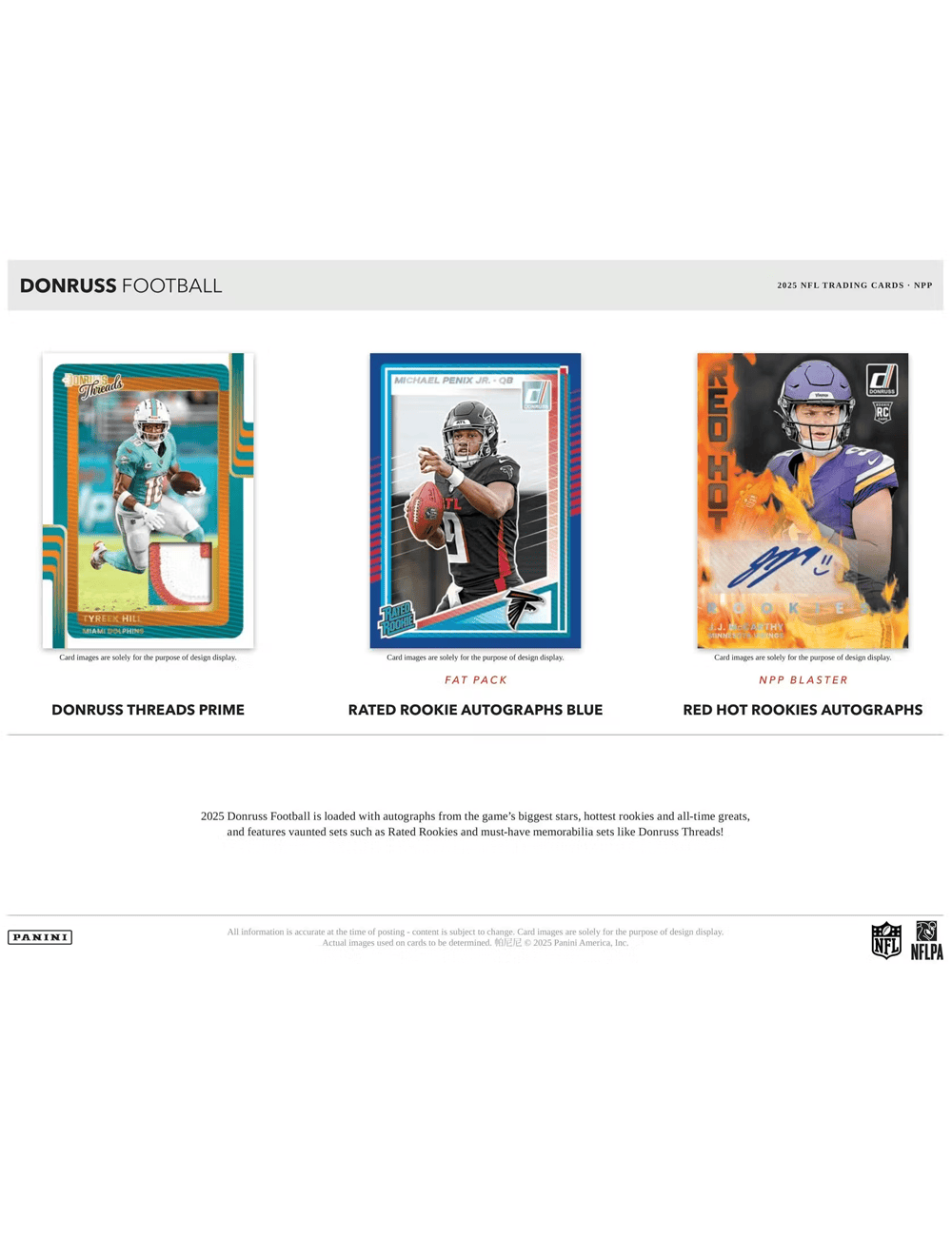 2025 Panini NFL Donruss Football Trading Card Blaster Box