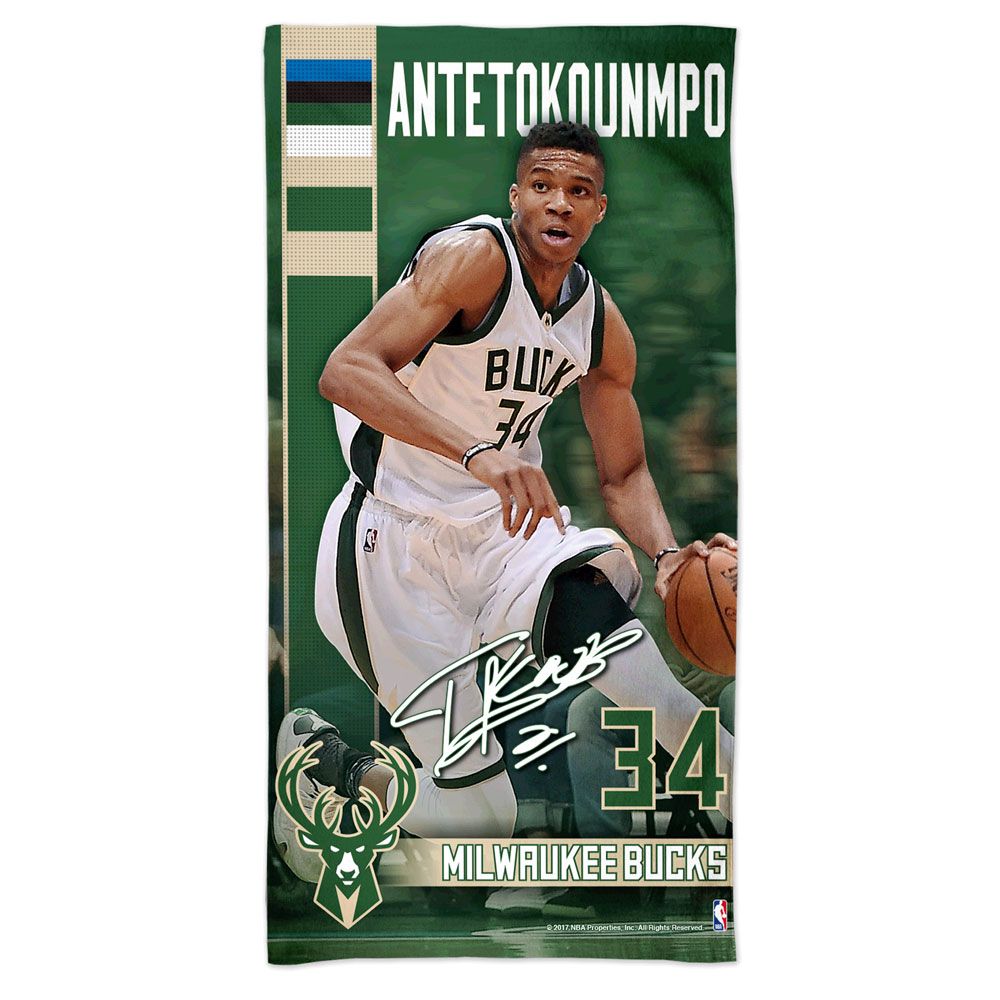 Giannis Antetokounmpo Milwaukee Bucks Wincraft NBA 30" x 60" Spectra Beach Towel
