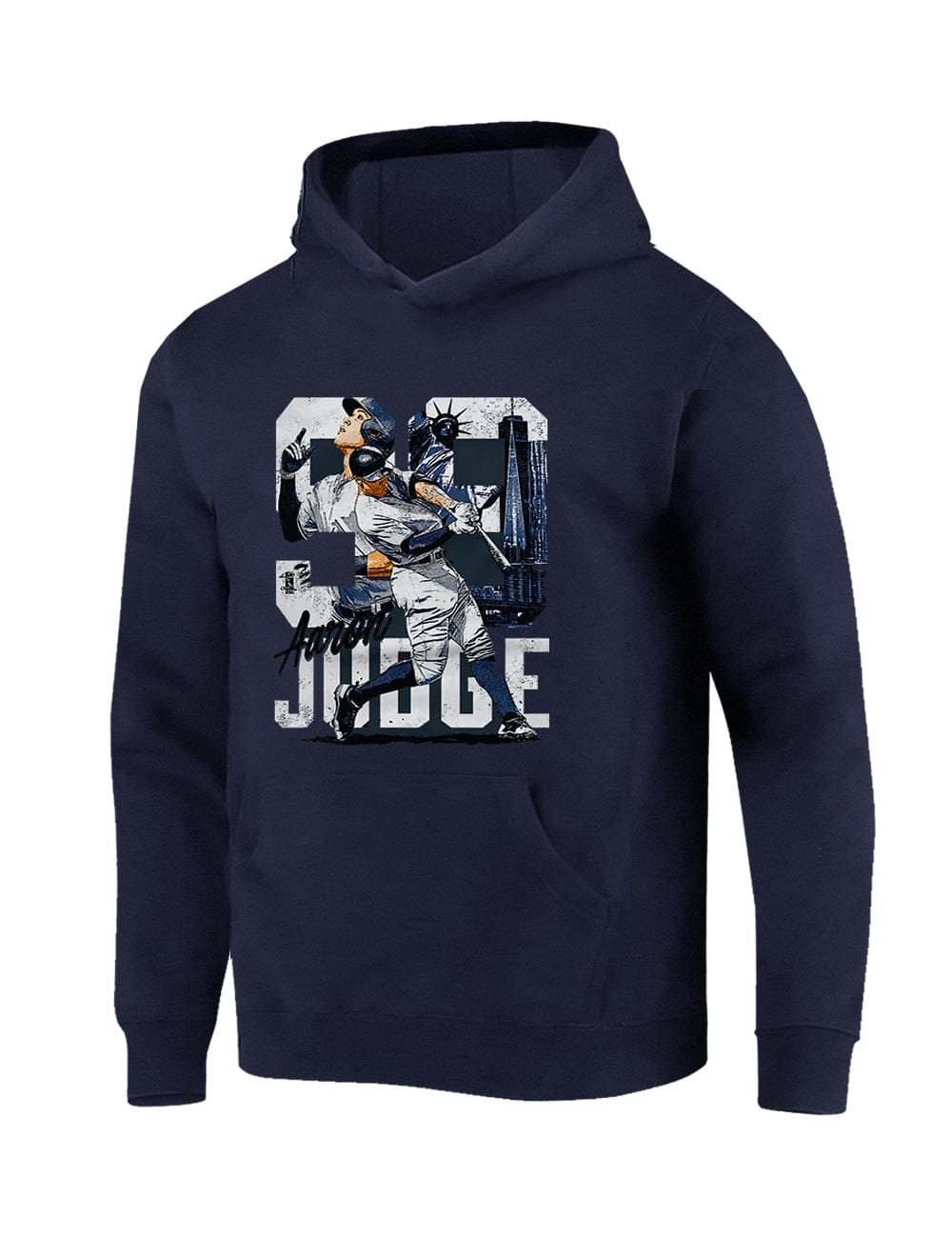 500 Level Jumpers Aaron Judge New York Yankees 500 Level MLB Tribute Hoodie Jumper - Navy