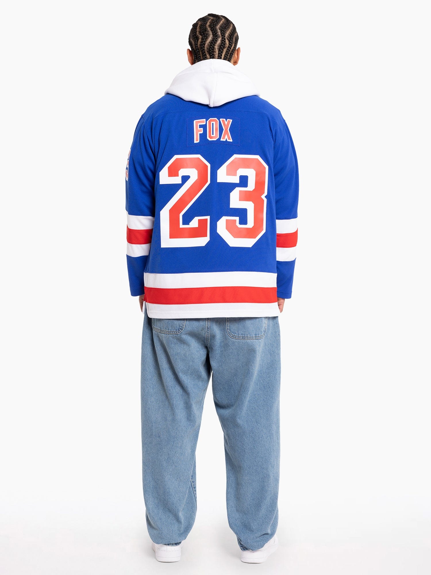 Mitchell And Ness Jerseys Adam Fox New York Rangers Mitchell & Ness NHL 21 Blue Line Jersey
