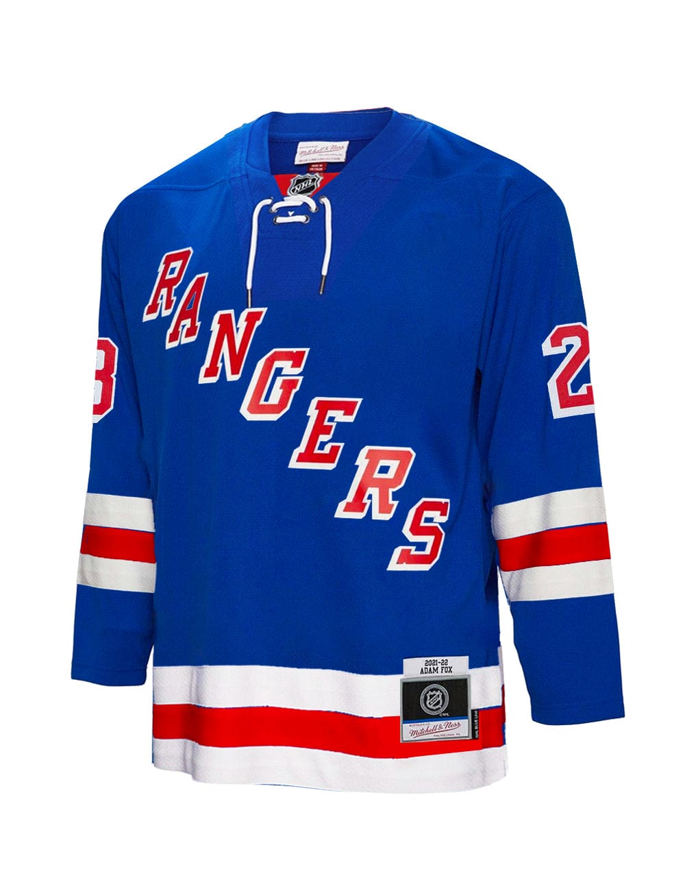 Mitchell And Ness Jerseys Adam Fox New York Rangers Mitchell & Ness NHL 21 Blue Line Jersey