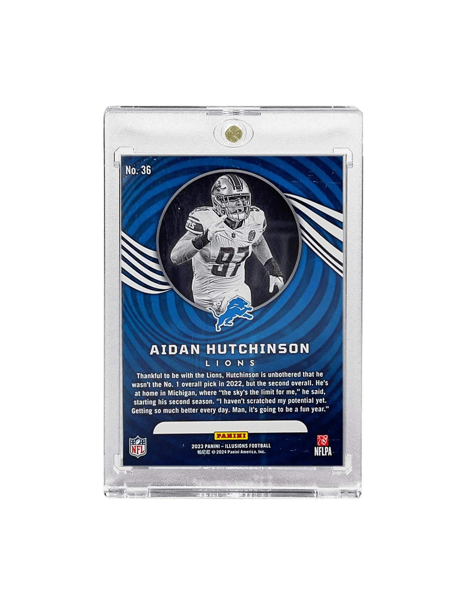 Panini Cards Aidan Hutchinson Detroit Lions Panini NFL Illusions 23 Red /175 36 Card