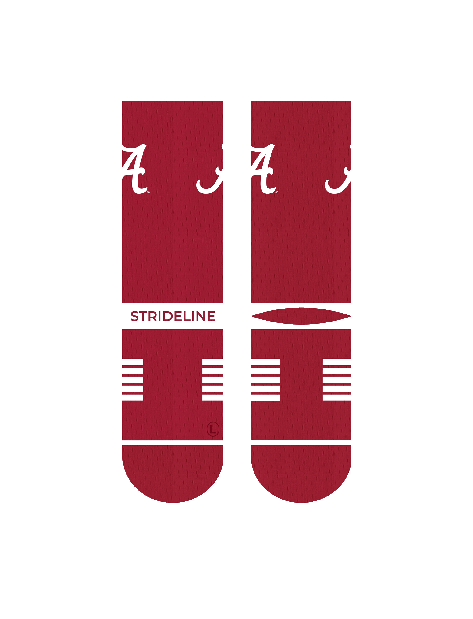 Strideline Socks Large (9-12 US) Alabama Crimson Tide Strideline NCAA Team Premier Flex-Stretch Crew Socks