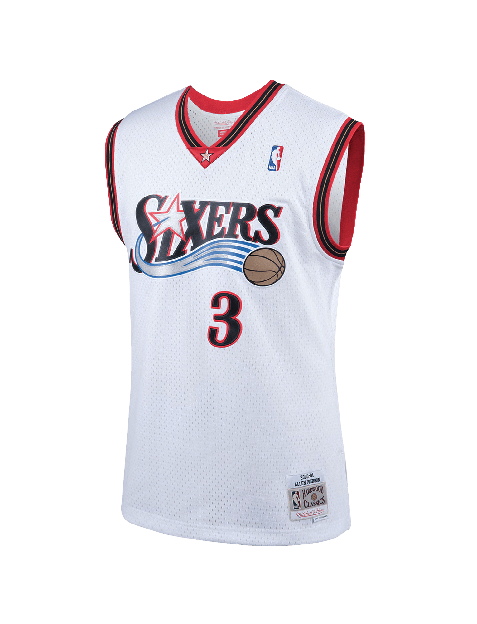 Mitchell And Ness Jerseys Allen Iverson Philadelphia 76ers Mitchell & Ness NBA 00-01 HWC Swingman Jersey - White