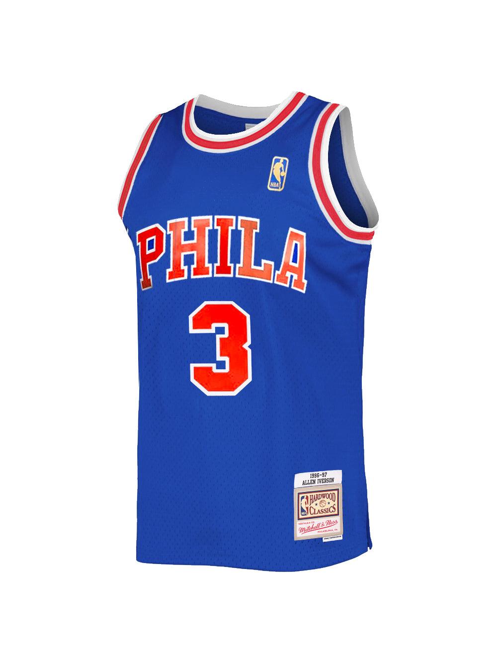 Mitchell And Ness Jerseys Allen Iverson Philadelphia 76ers Mitchell & Ness NBA 96-97 Swingman Jersey - Blue