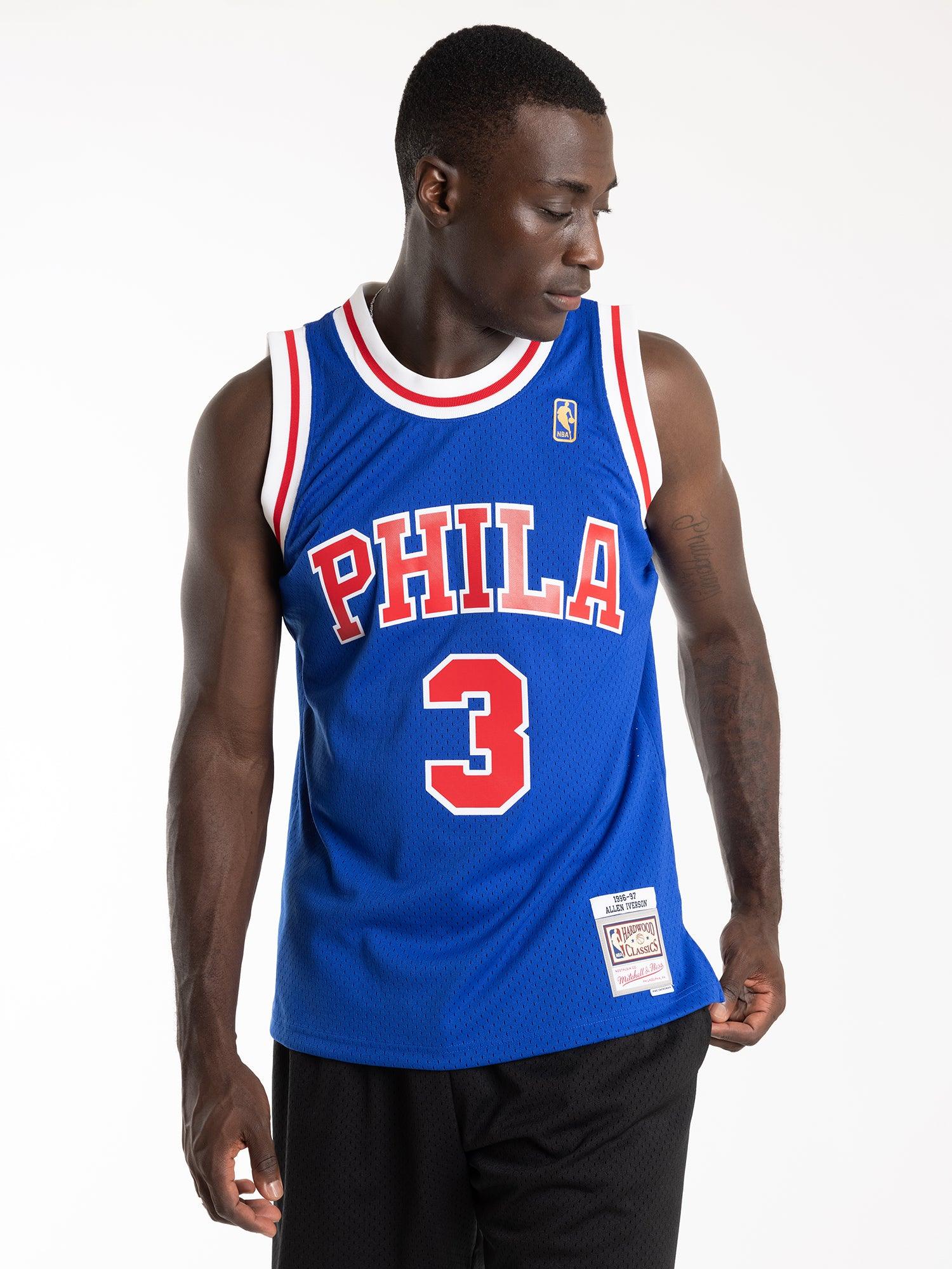 Mitchell And Ness Jerseys Allen Iverson Philadelphia 76ers Mitchell & Ness NBA 96-97 Swingman Jersey - Blue