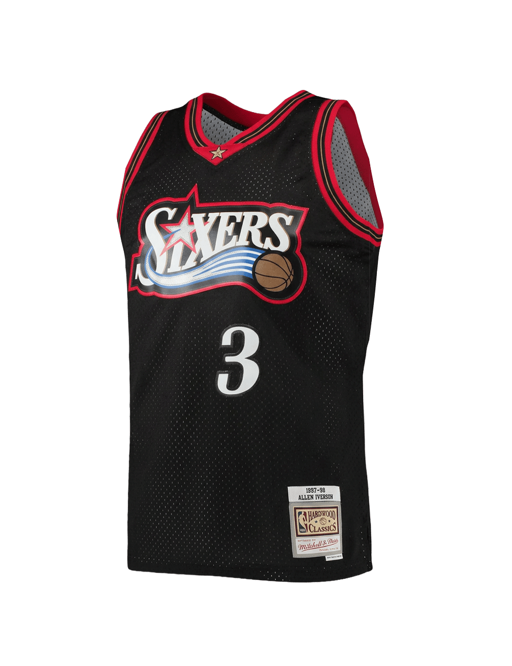 Mitchell And Ness Jerseys Allen Iverson Philadelphia 76ers Mitchell & Ness NBA 97-98 Road HWC Swingman Jersey - Black