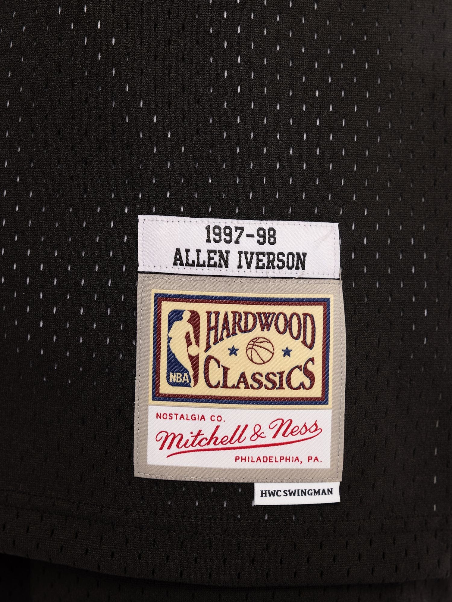 Mitchell And Ness Jerseys Allen Iverson Philadelphia 76ers Mitchell & Ness NBA 97-98 Road HWC Swingman Jersey - Black