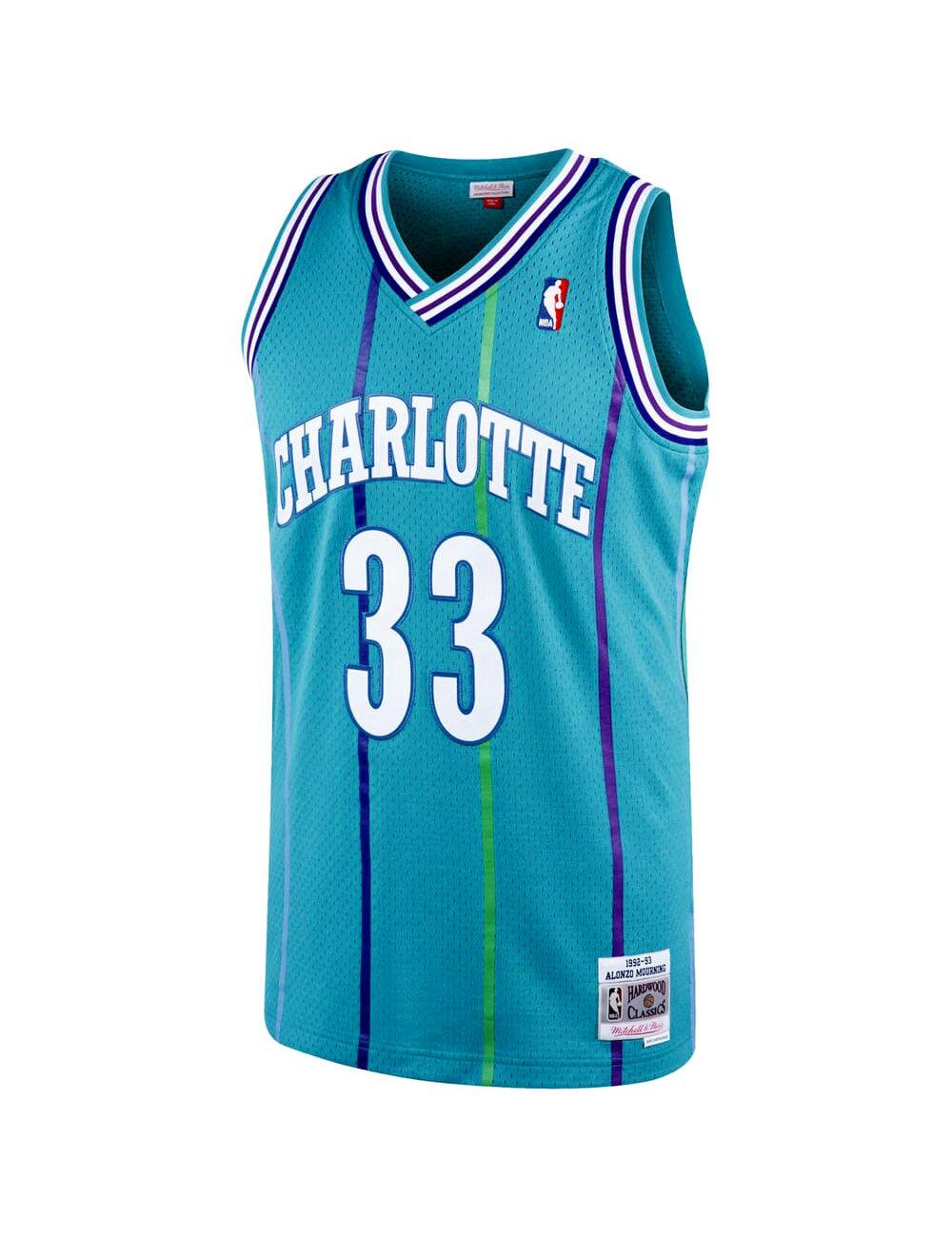Mitchell And Ness Jerseys Alonzo Mourning Charlotte Hornets Mitchell & Ness NBA 92-93 Swingman Jersey - Teal