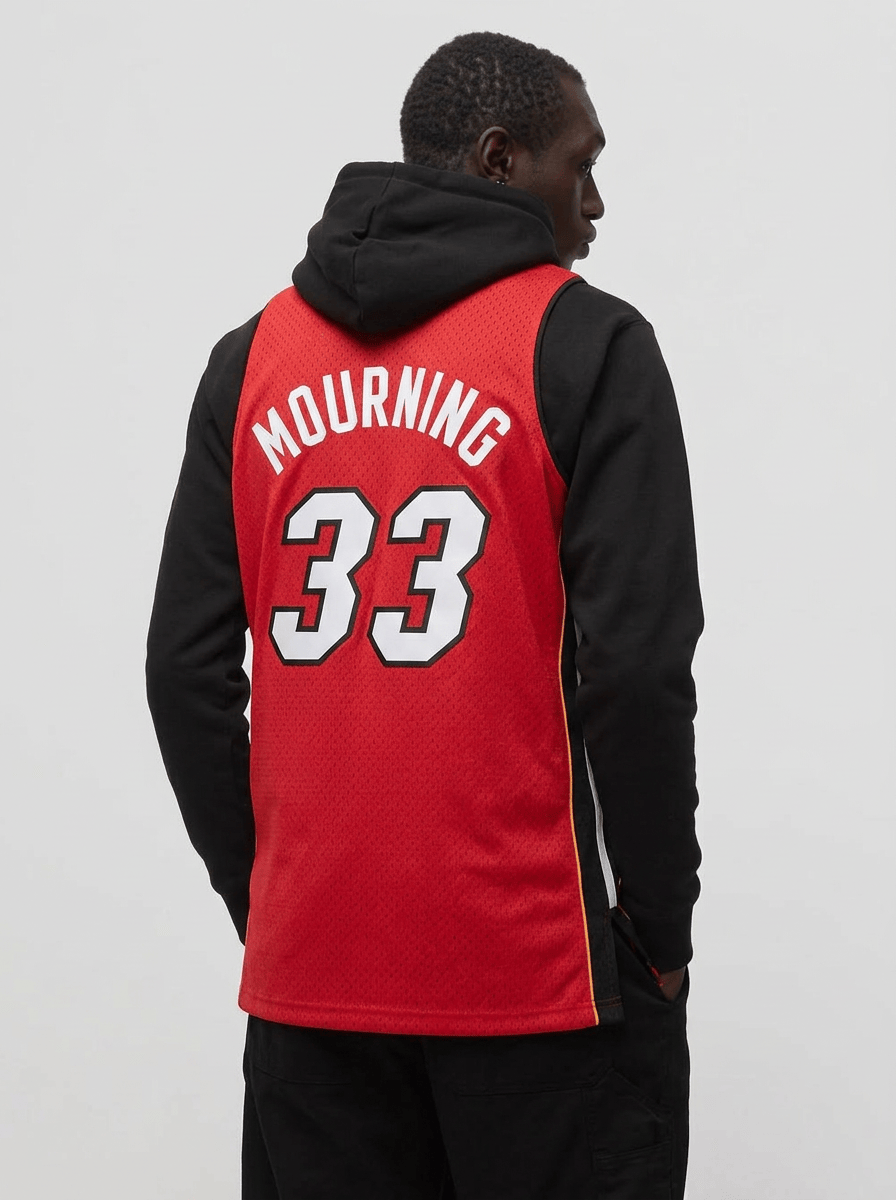 Mitchell And Ness Jerseys Alonzo Mourning Miami Heat Mitchell & Ness NBA 05-06 Alt HWC Swingman Jersey - Red