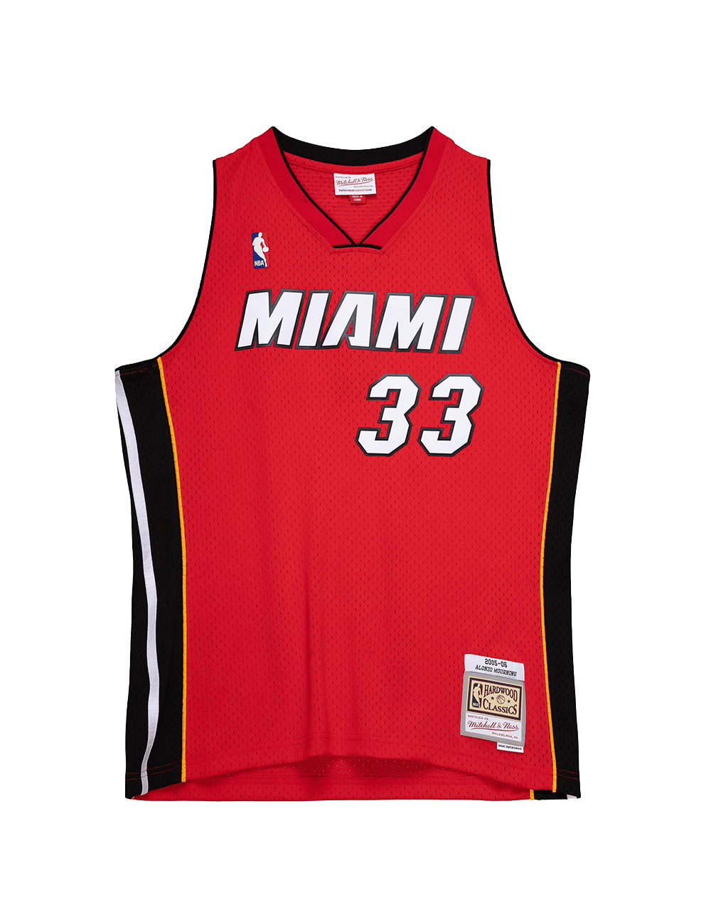 Mitchell And Ness Jerseys Alonzo Mourning Miami Heat Mitchell & Ness NBA 05-06 Alt HWC Swingman Jersey - Red