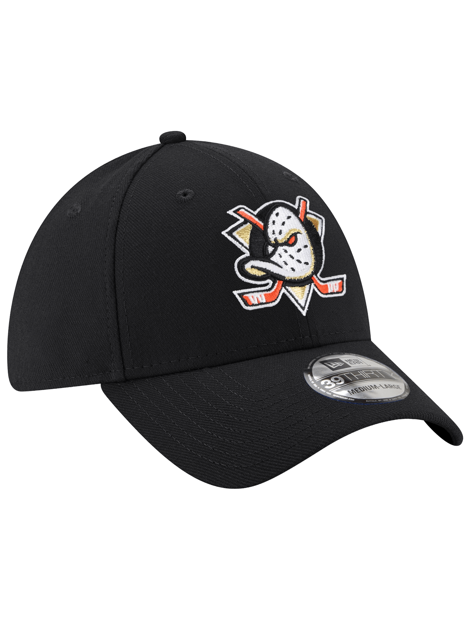 New Era Caps Anaheim Ducks New Era NHL Team 39THIRTY Stretch-Fit Hat - Black