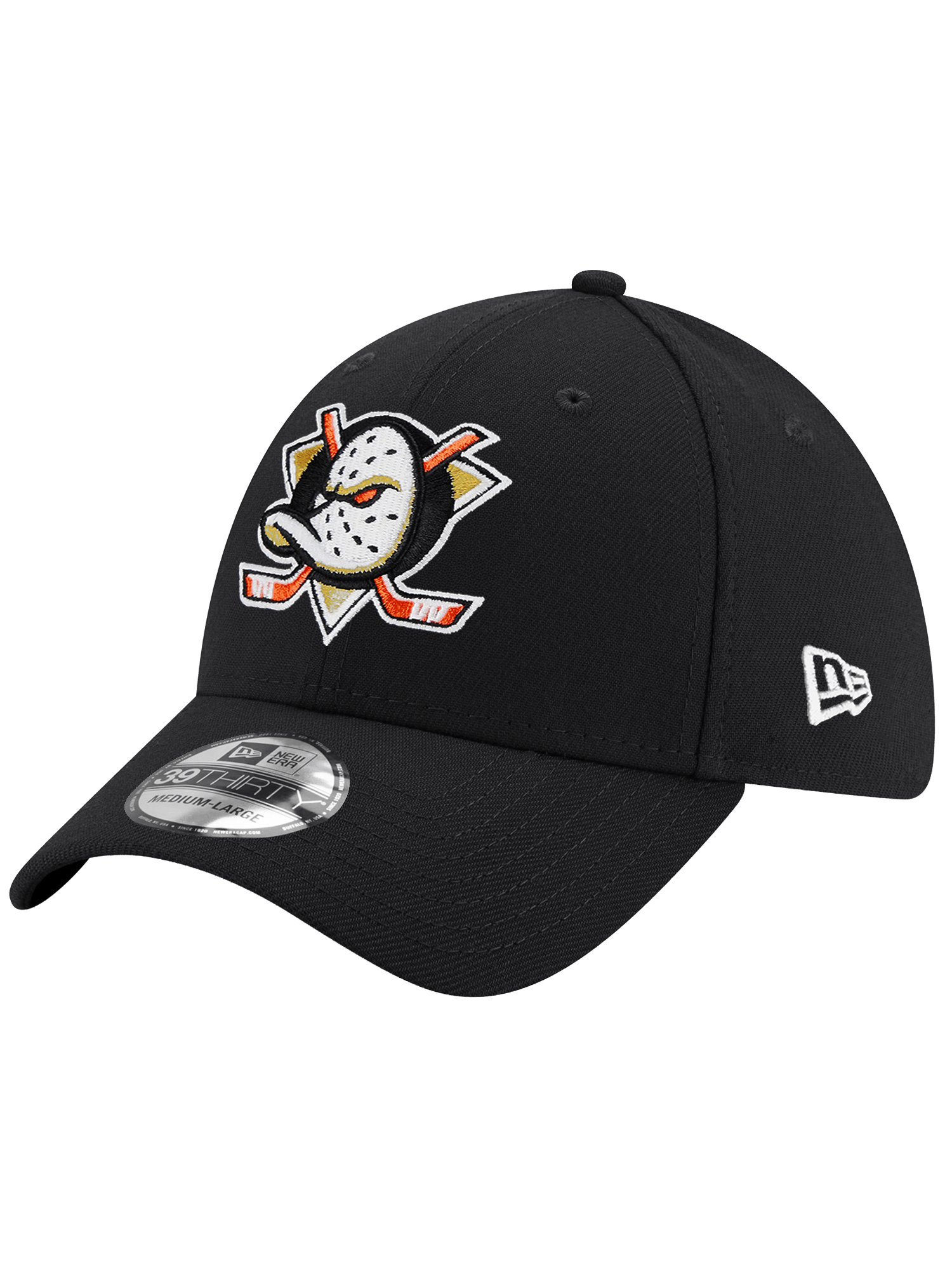 New Era Caps Anaheim Ducks New Era NHL Team 39THIRTY Stretch-Fit Hat - Black