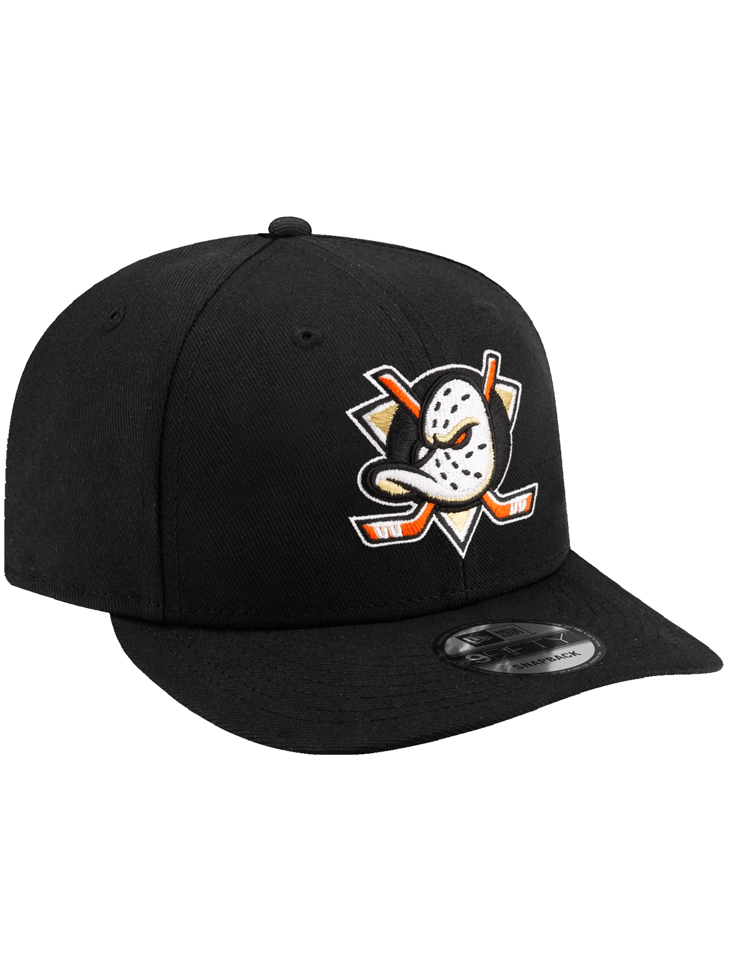 New Era Caps Anaheim Ducks New Era NHL Team 9FIFTY Pre-Curved Snapback Hat - Black