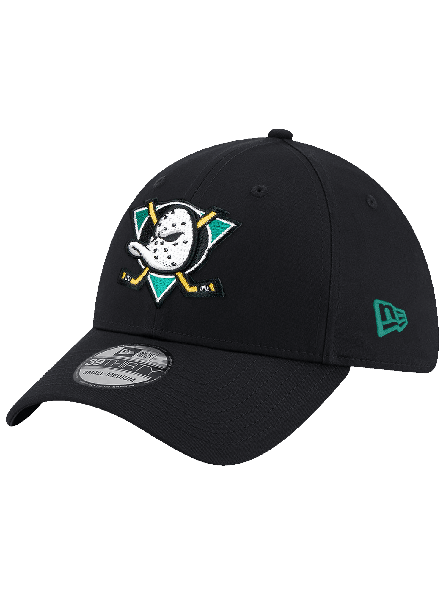 New Era Caps Anaheim Ducks New Era NHL Throwback 39THIRTY Stretch-Fit Hat - Black