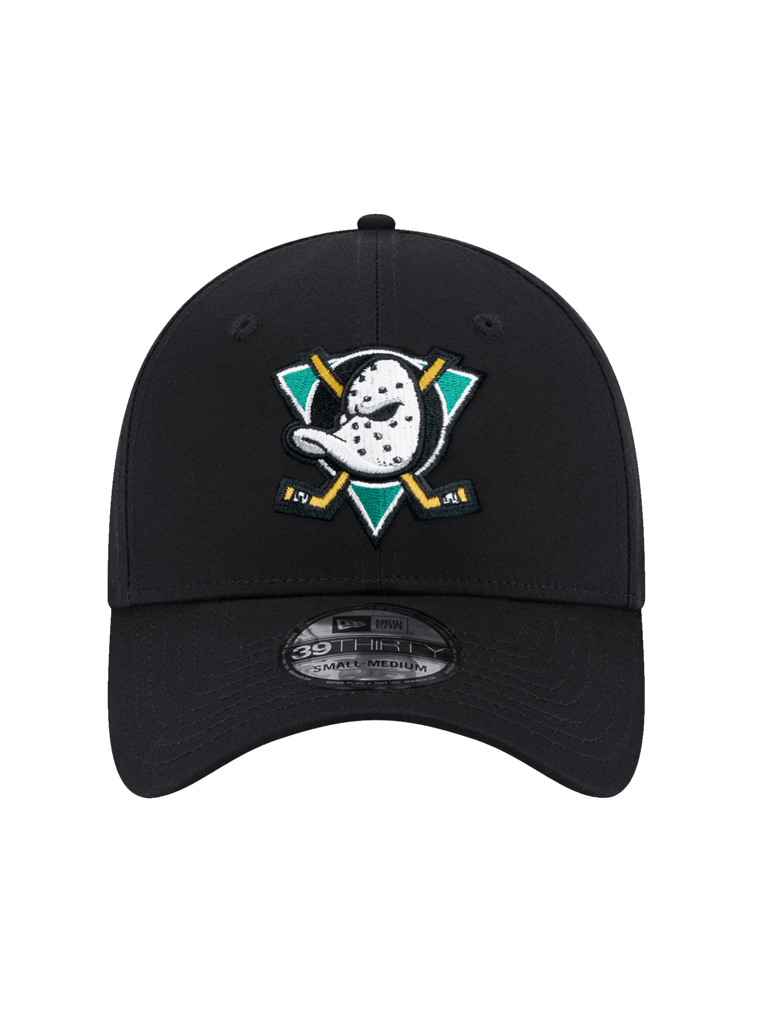 New Era Caps Anaheim Ducks New Era NHL Throwback 39THIRTY Stretch-Fit Hat - Black