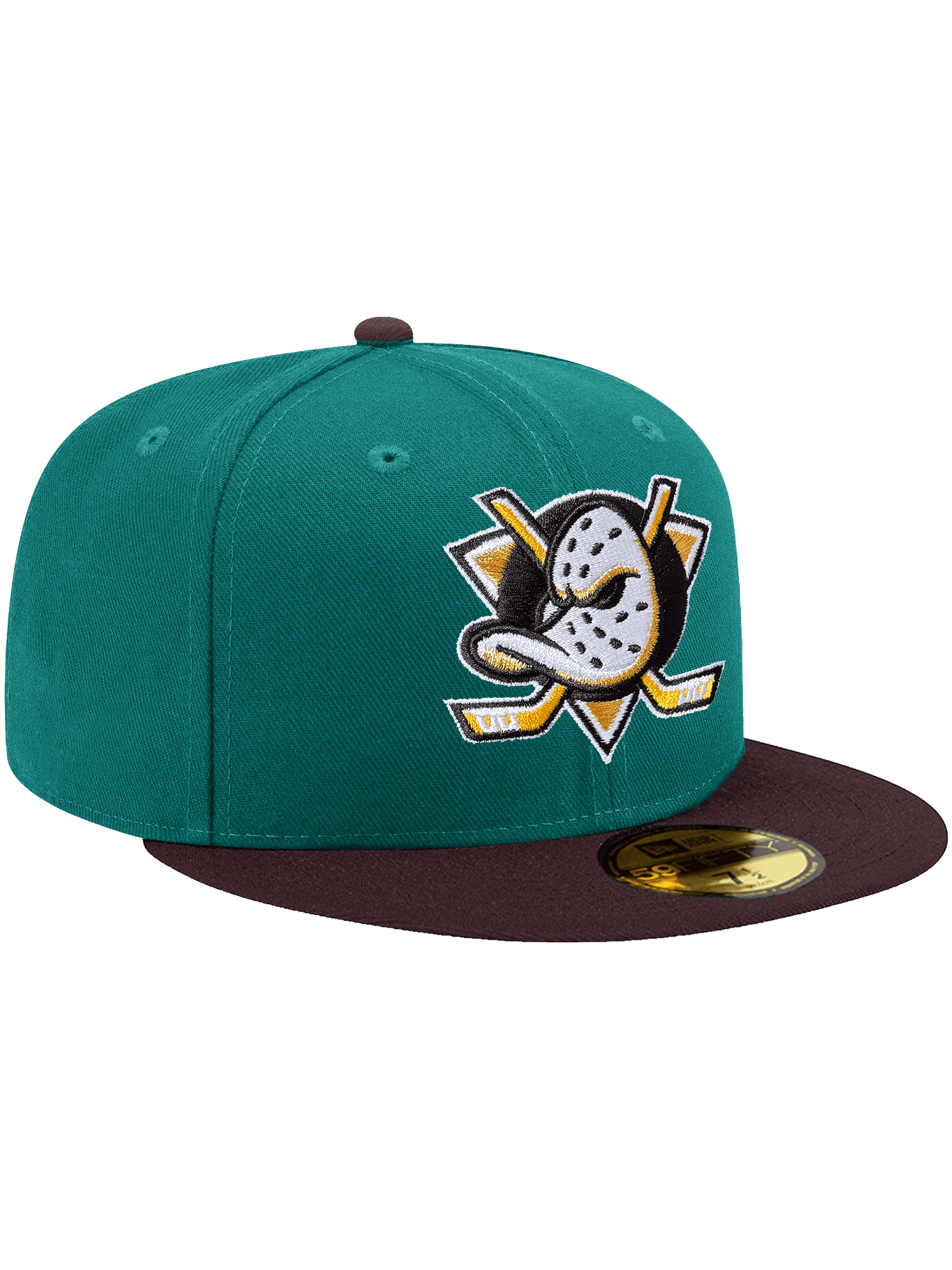 New Era Caps Anaheim Ducks New Era NHL Throwback 59FIFTY Fitted Hat - Aqua