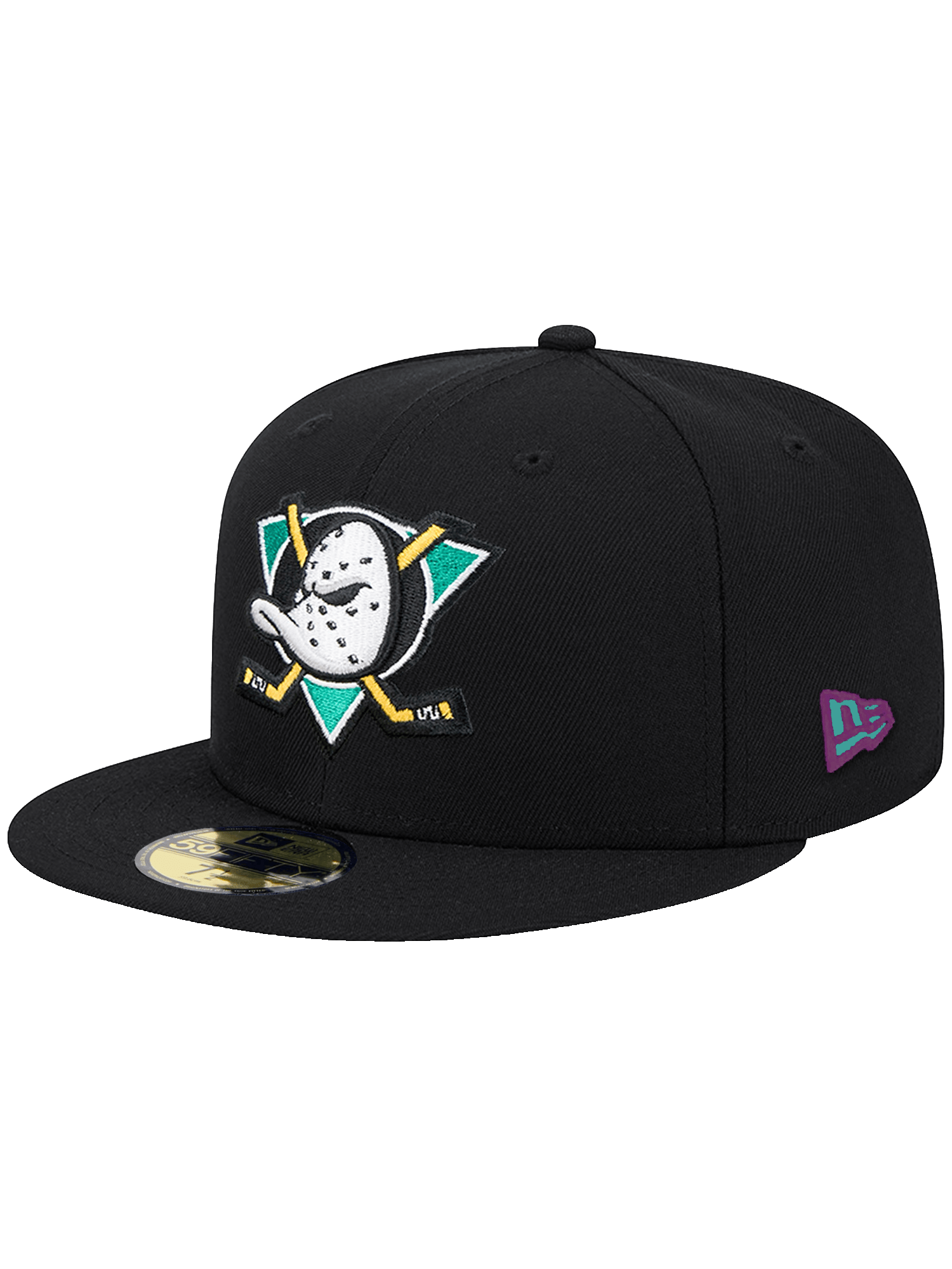 New Era Caps Anaheim Ducks New Era NHL Throwback 59FIFTY Fitted Hat - Black