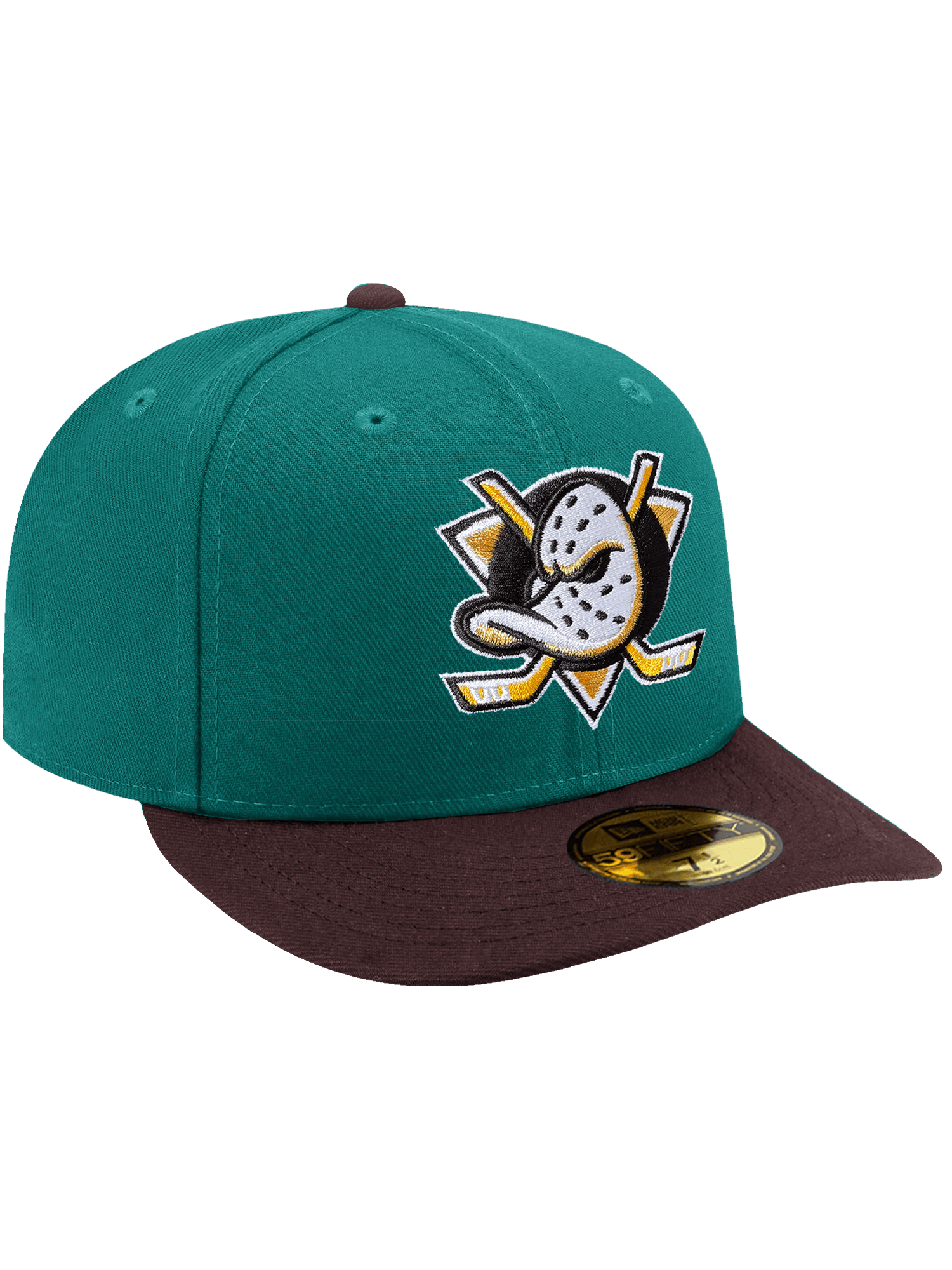 New Era Caps Anaheim Ducks New Era NHL Throwback Pre-Curved 59FIFTY Fitted Hat - Aqua