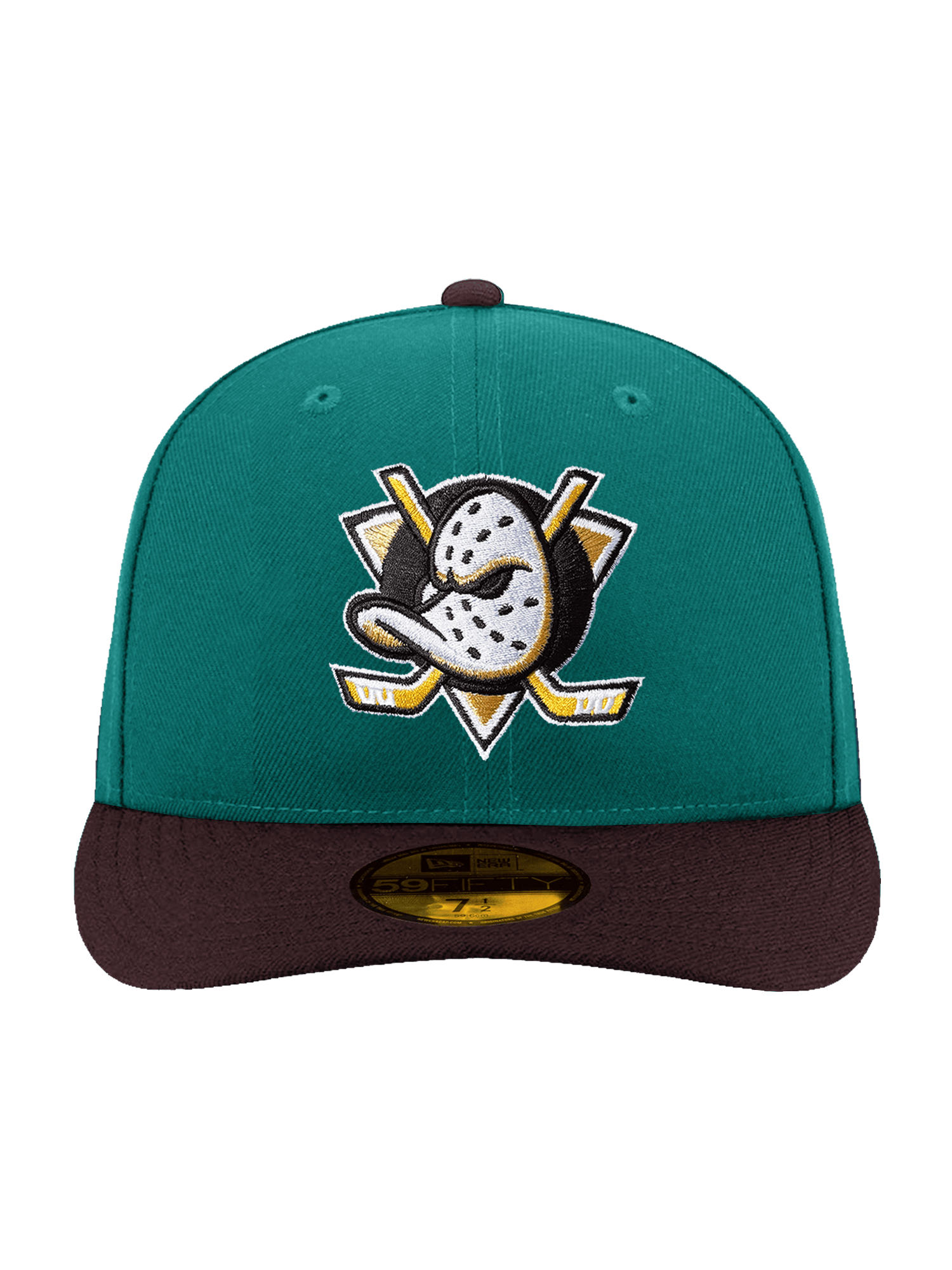 New Era Caps Anaheim Ducks New Era NHL Throwback Pre-Curved 59FIFTY Fitted Hat - Aqua