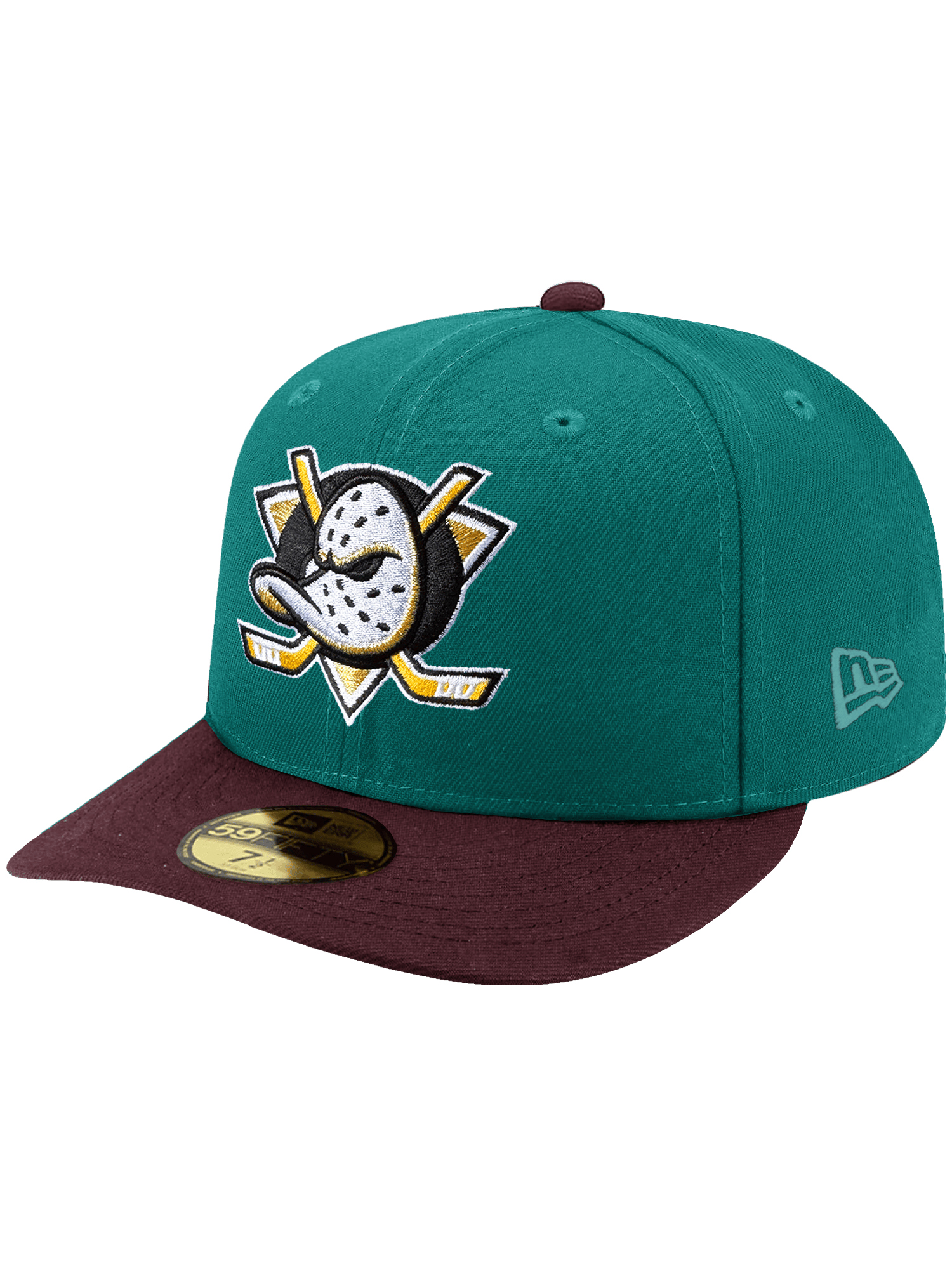 New Era Caps Anaheim Ducks New Era NHL Throwback Pre-Curved 59FIFTY Fitted Hat - Aqua