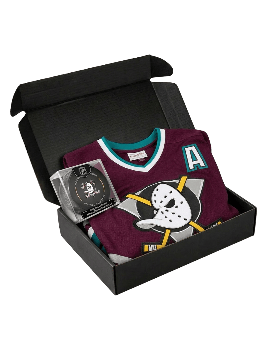 US Sports HQ Gift Boxes Anaheim Ducks NHL Premium Jersey & Game Puck Gift Box
