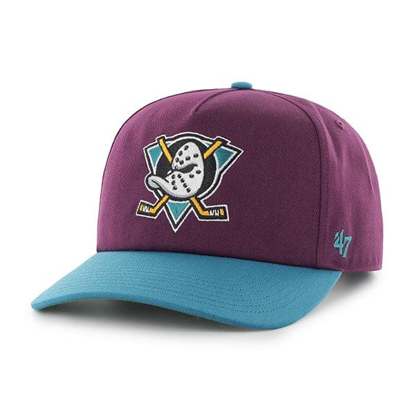 47 Brand Caps Anaheim Mighty Ducks '47 NHL 2T Nantasket Pre-Curved Snapback Hat - Plum