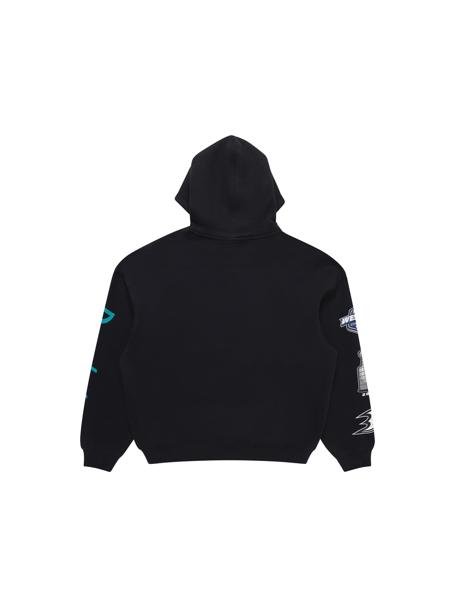 Majestic Athletic Jumpers Anaheim Mighty Ducks Majestic NHL Wordmark Vintage Hoodie Jumper - Faded Black