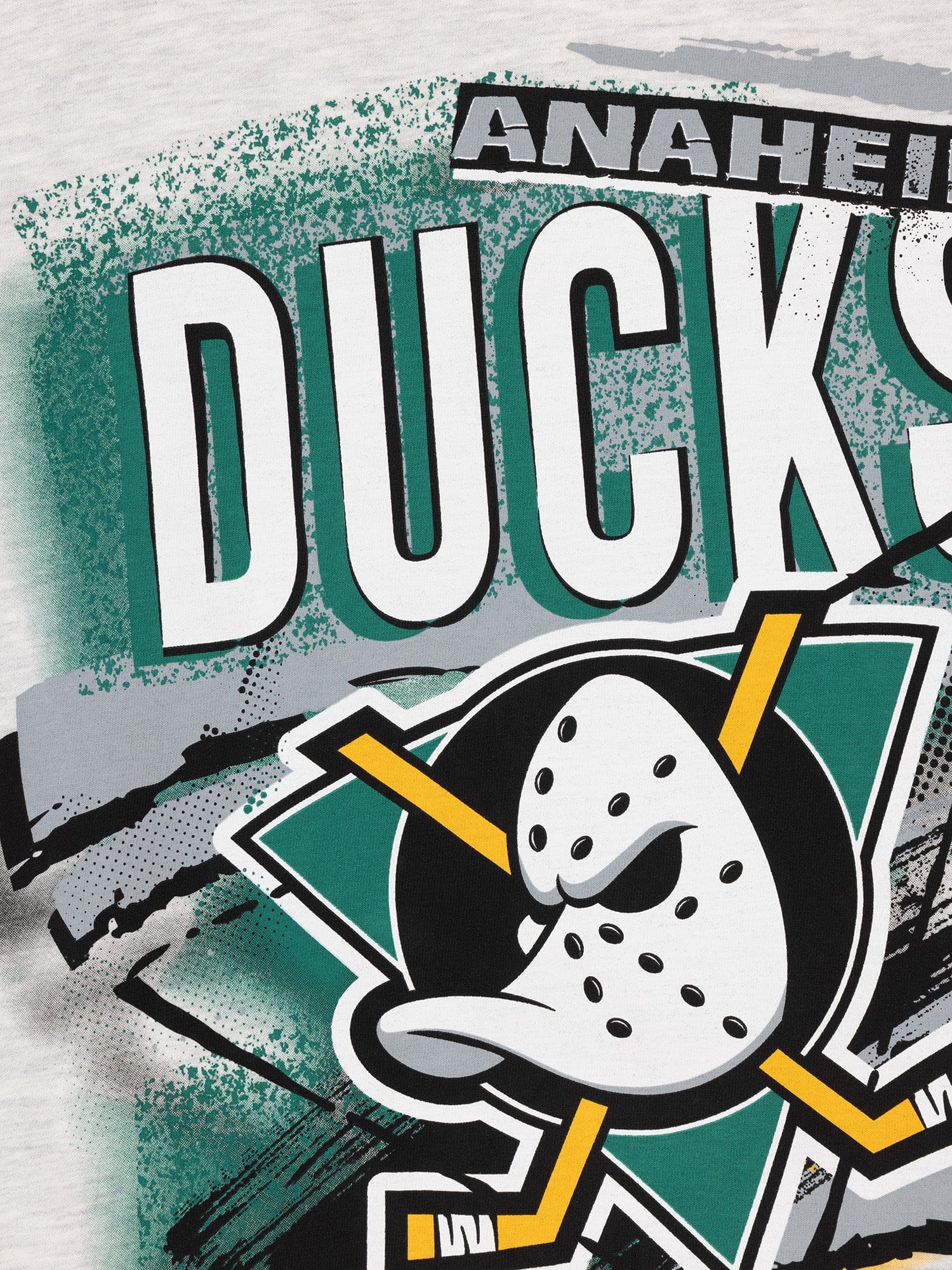 Mitchell And Ness T-Shirts Anaheim Mighty Ducks Mitchell & Ness NHL Abstract Vintage T-Shirt - Marle