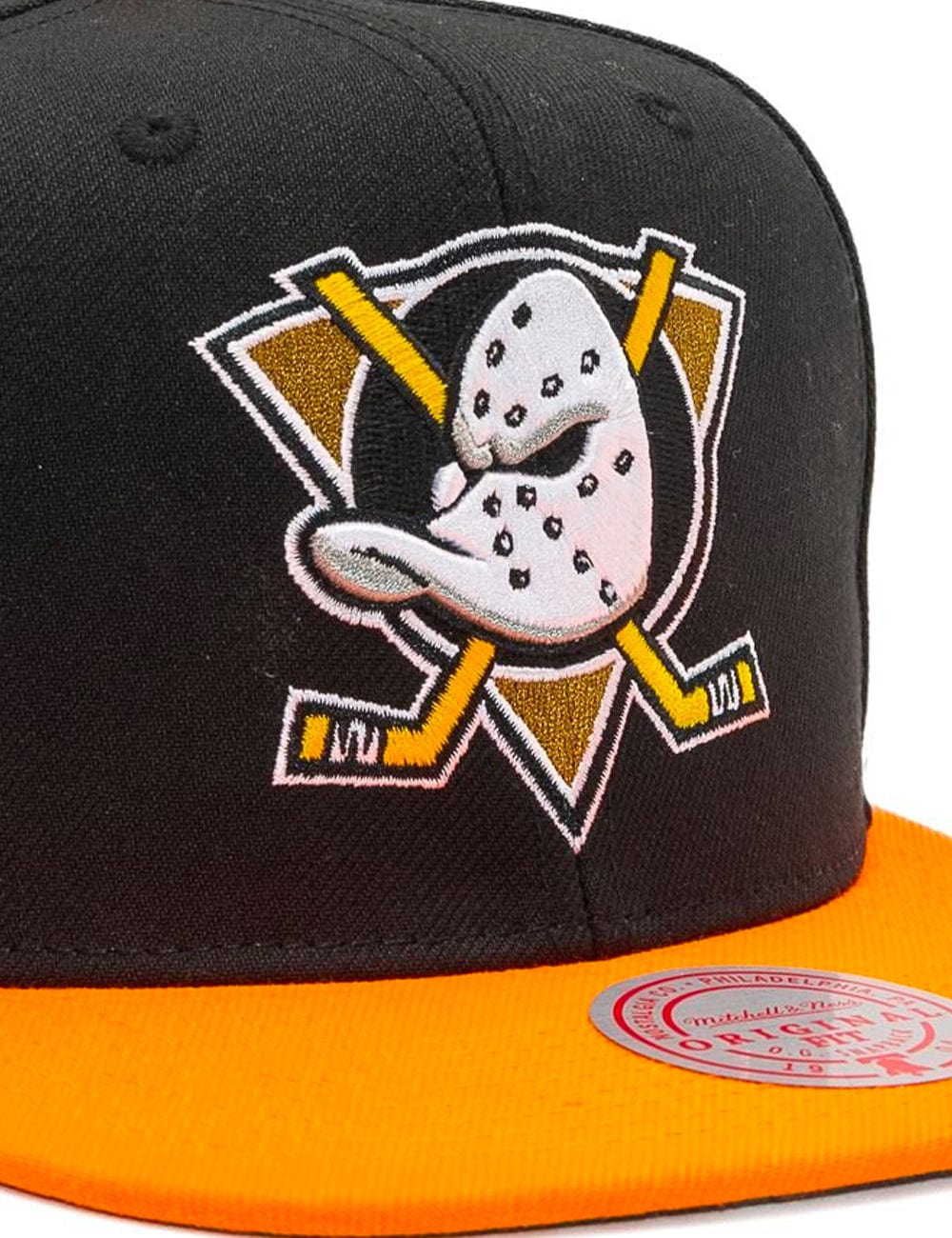 Mitchell And Ness Caps Anaheim Mighty Ducks Mitchell & Ness NHL Team 2 Tone 2.0 OG Snapback Hat - Black