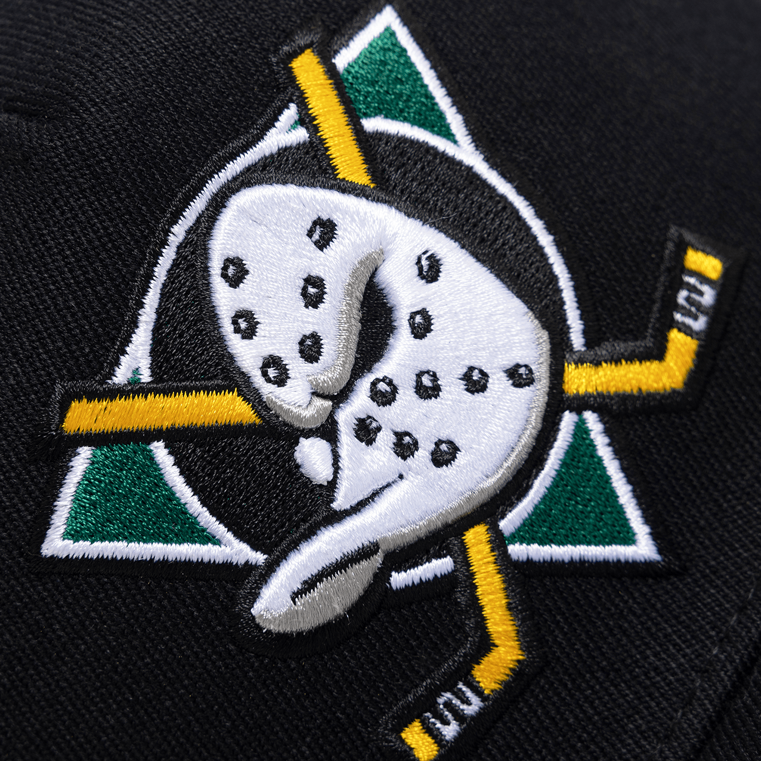 Mitchell And Ness Caps Anaheim Mighty Ducks Mitchell & Ness NHL Team Classic Red Snapback Hat - Black