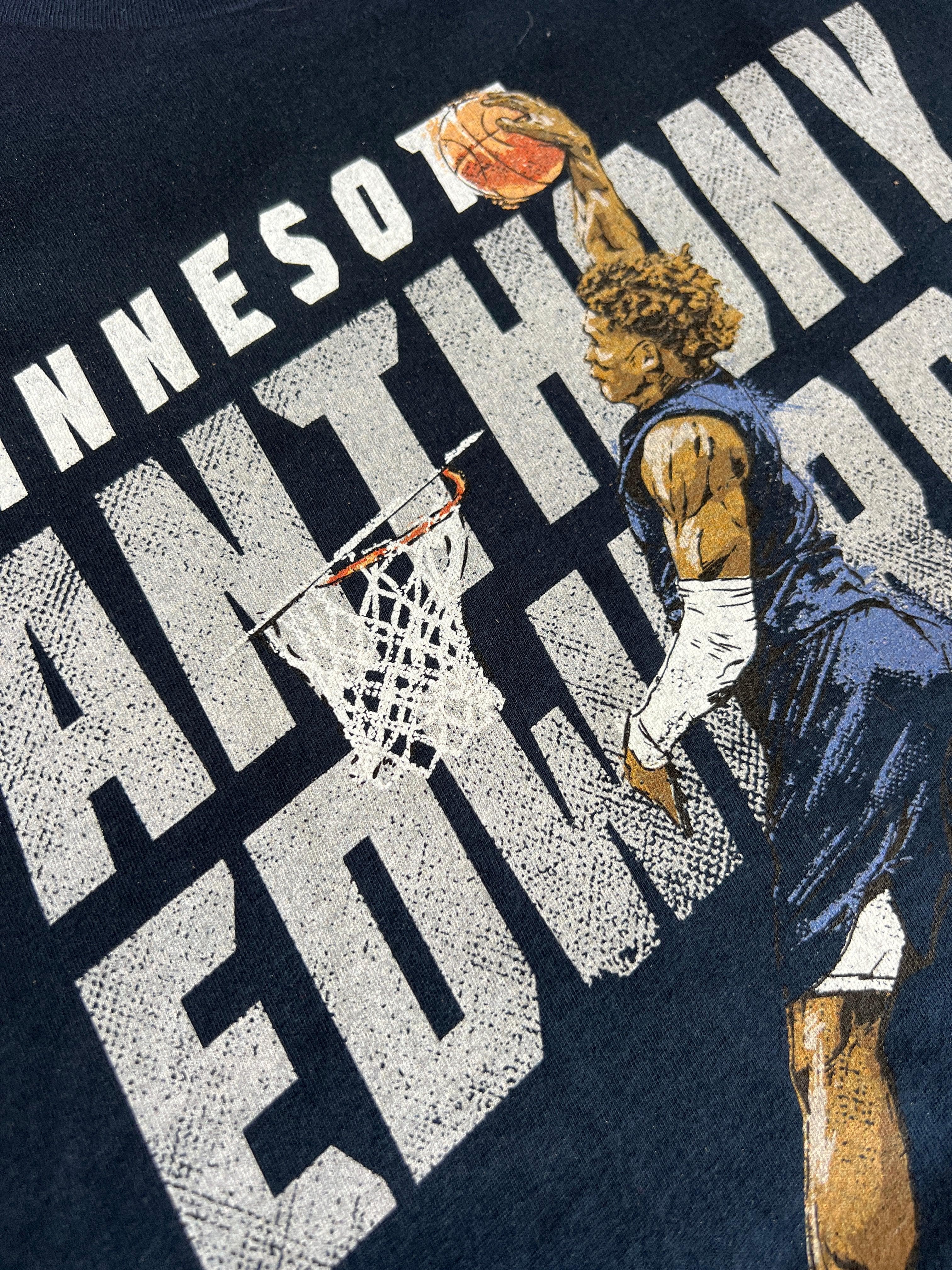 500 Level T-Shirts Anthony Edwards Minnesota Timberwolves 500 Level NBA Dunk T-Shirt - Navy