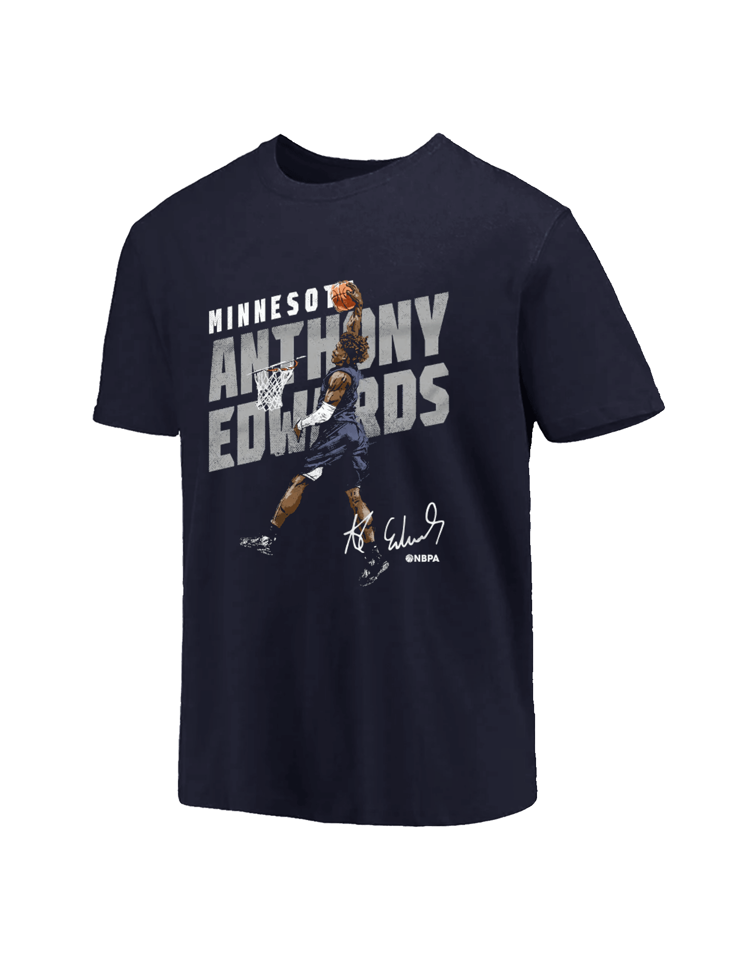 500 Level T-Shirts Anthony Edwards Minnesota Timberwolves 500 Level NBA Dunk T-Shirt - Navy