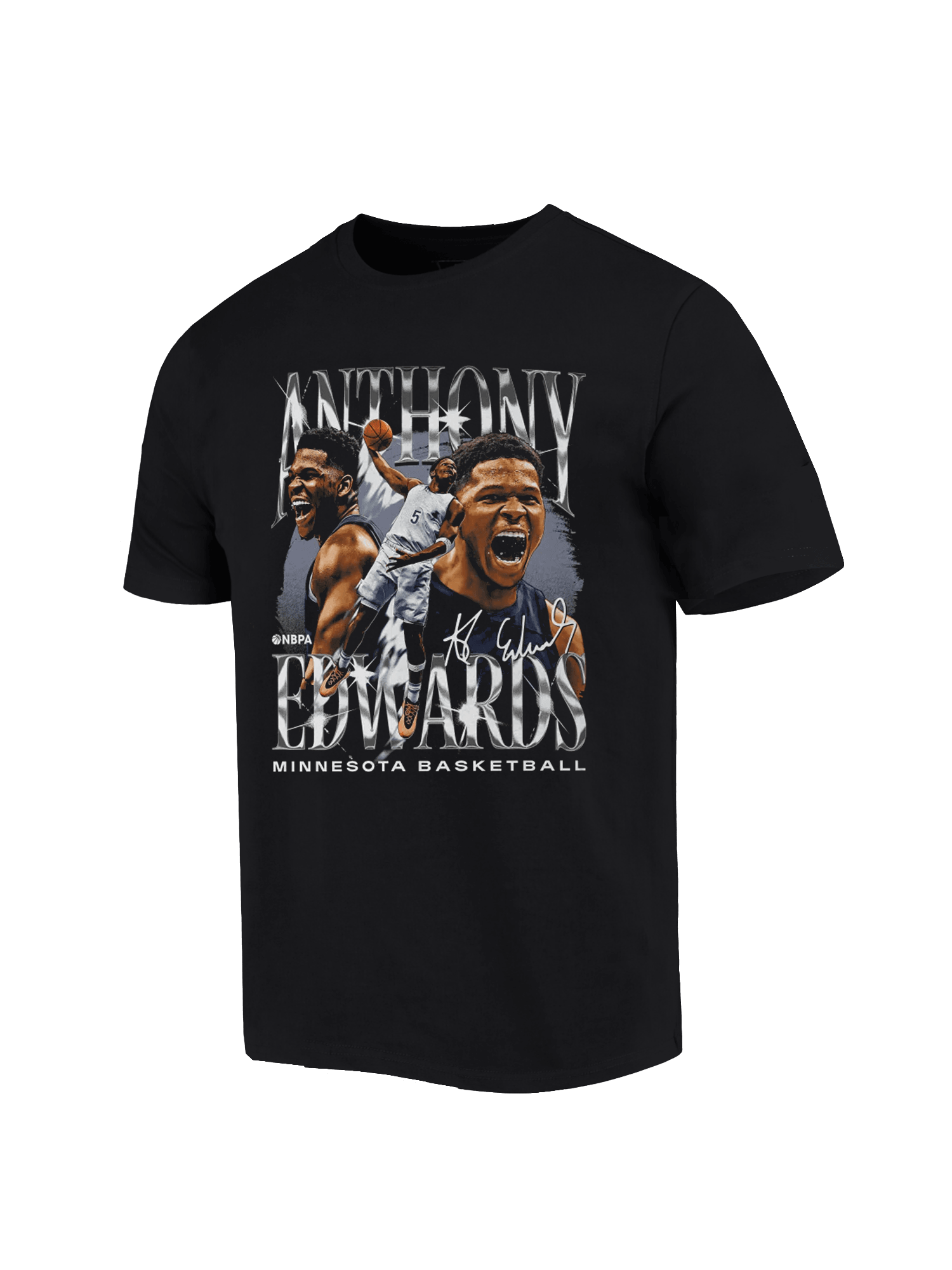500 Level T-Shirts Anthony Edwards Minnesota Timberwolves 500 Level NBA Homage T-Shirt - Black