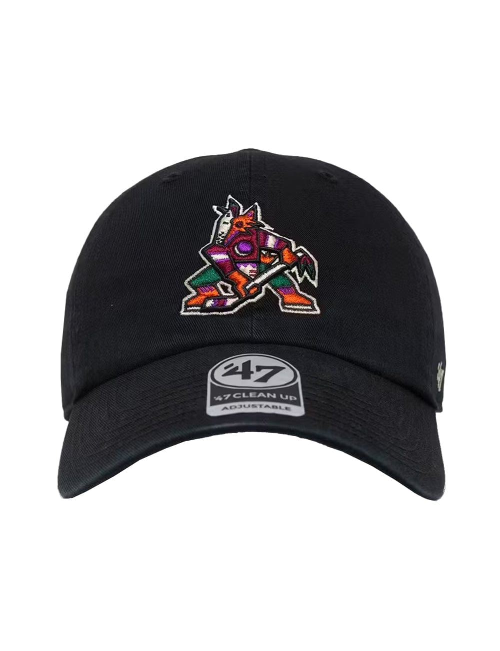 47 Brand Caps Arizona Coyotes '47 NHL Team Clean Up Strapback Hat - Black