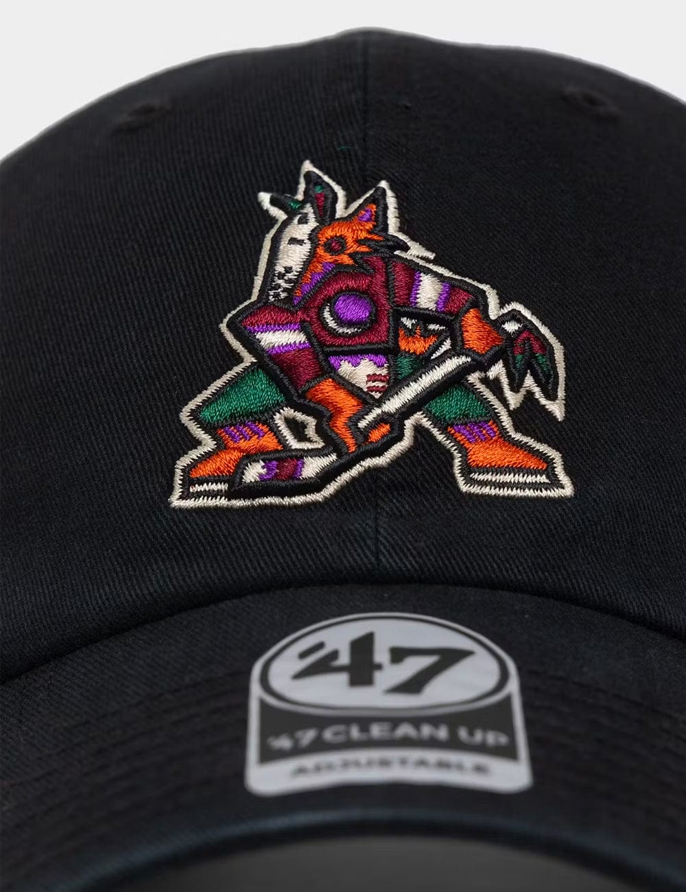 47 Brand Caps Arizona Coyotes '47 NHL Team Clean Up Strapback Hat - Black