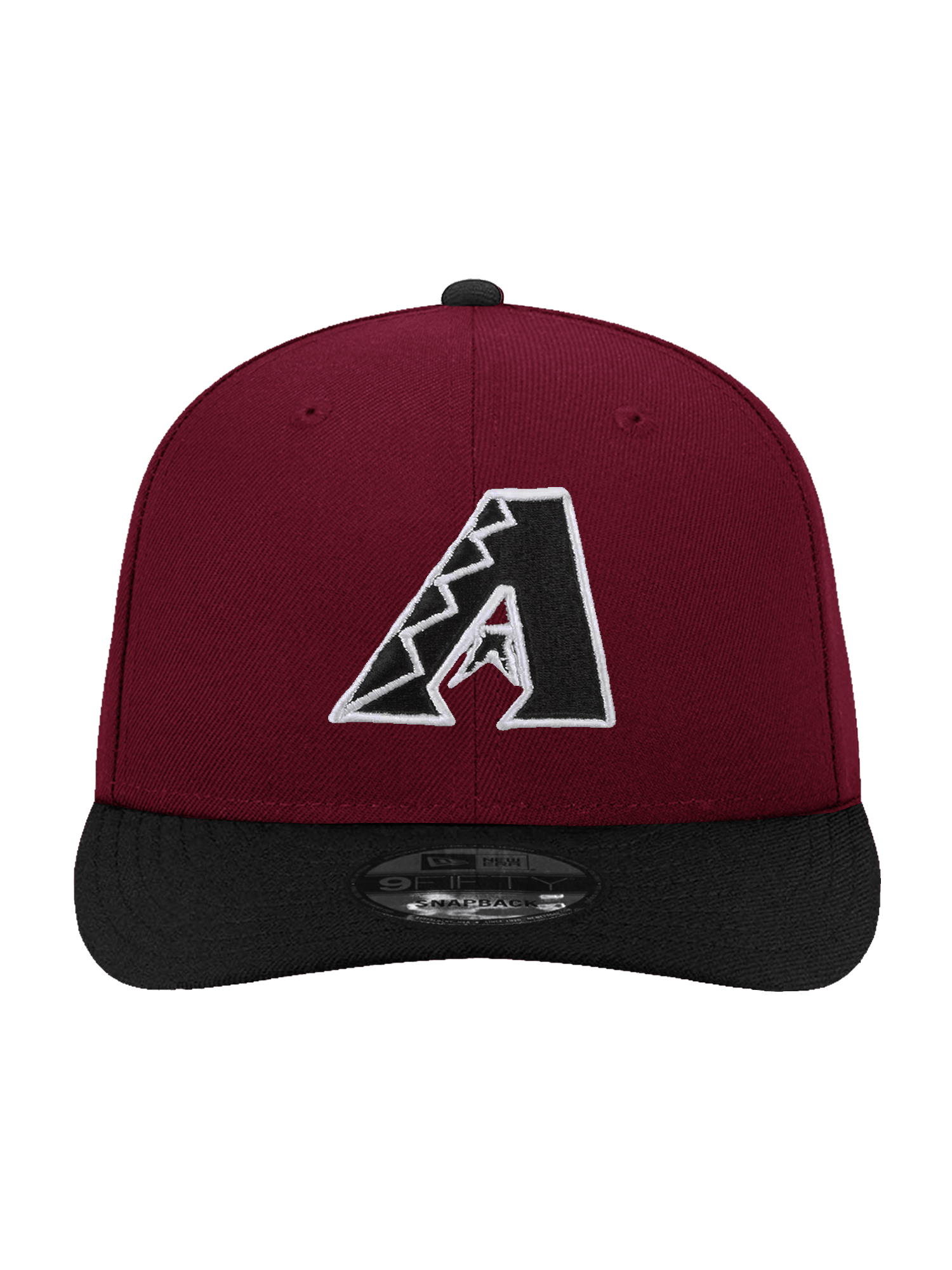 New Era Caps Arizona Diamondbacks New Era MLB Home Mono 9FIFTY Pre-Curved Snapback Hat - Dark Red