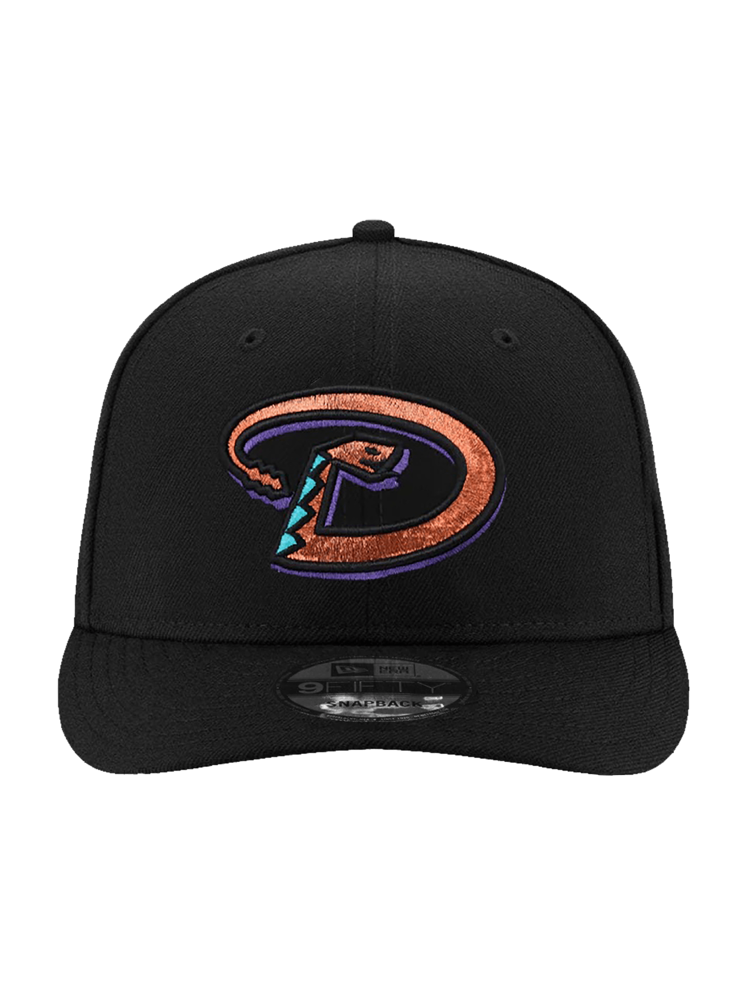 New Era Caps Arizona Diamondbacks New Era MLB World Series Patch Pre-Curved 9FIFTY Snapback Hat - Black