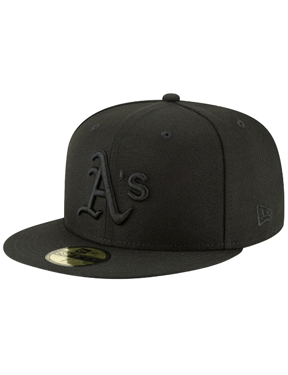 New Era Caps Athletics New Era MLB Black On Black 59FIFTY Fitted Hat