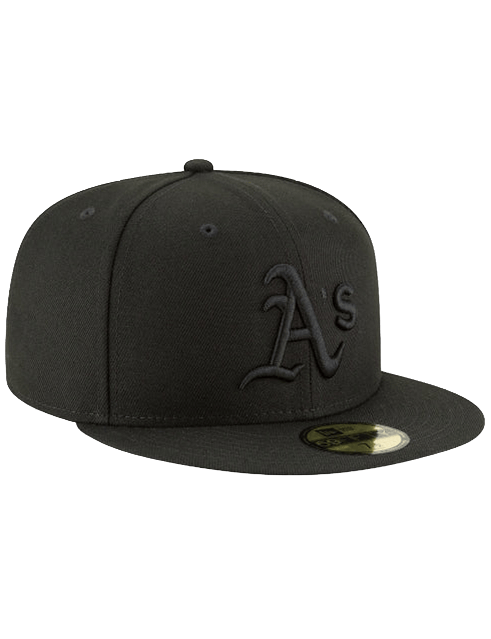 New Era Caps Athletics New Era MLB Black On Black 59FIFTY Fitted Hat
